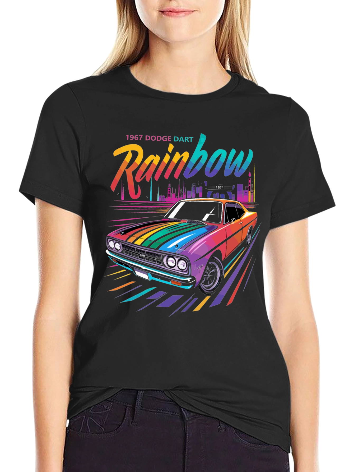 Rainbow 1967 Dodge Dart Graphic T-Shirt