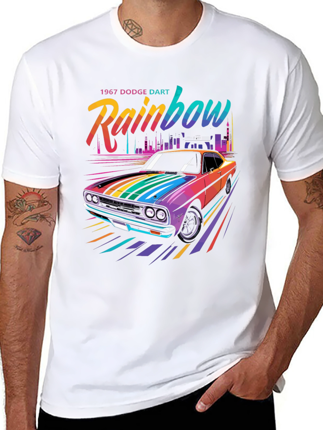 Rainbow 1967 Dodge Dart Graphic T-Shirt