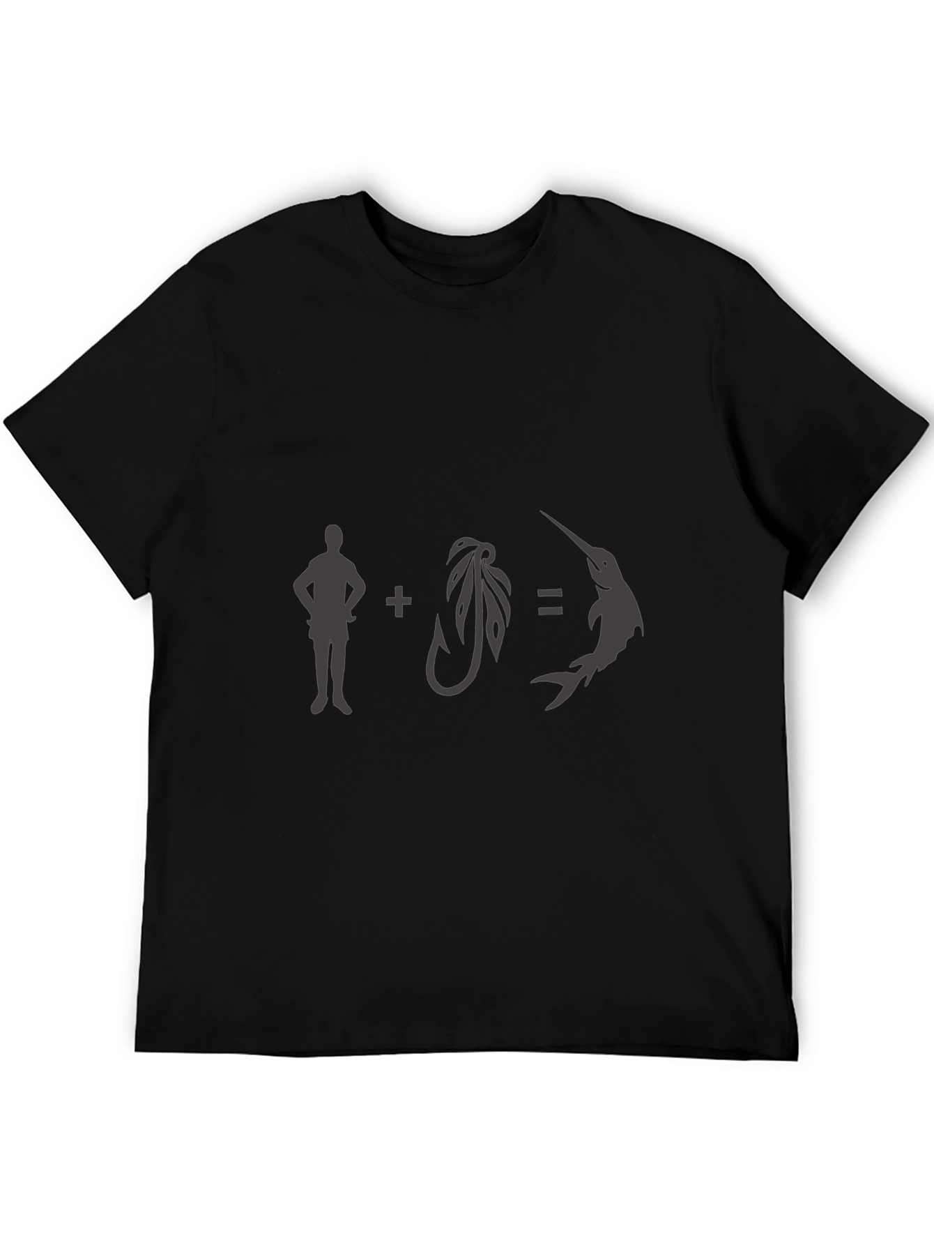 Fisherman + Hook = Marlin Black Graphic Tee