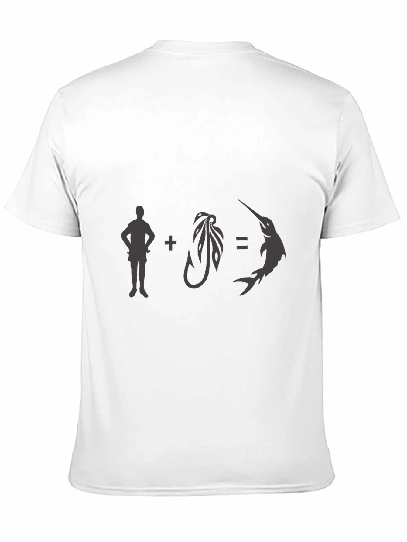 Fisherman + Hook = Marlin Black Graphic Tee