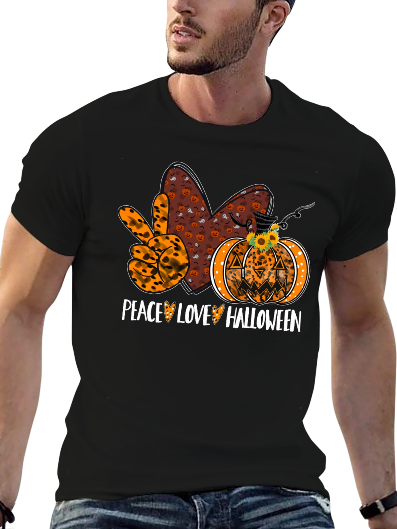 Peace Love Halloween T-Shirt