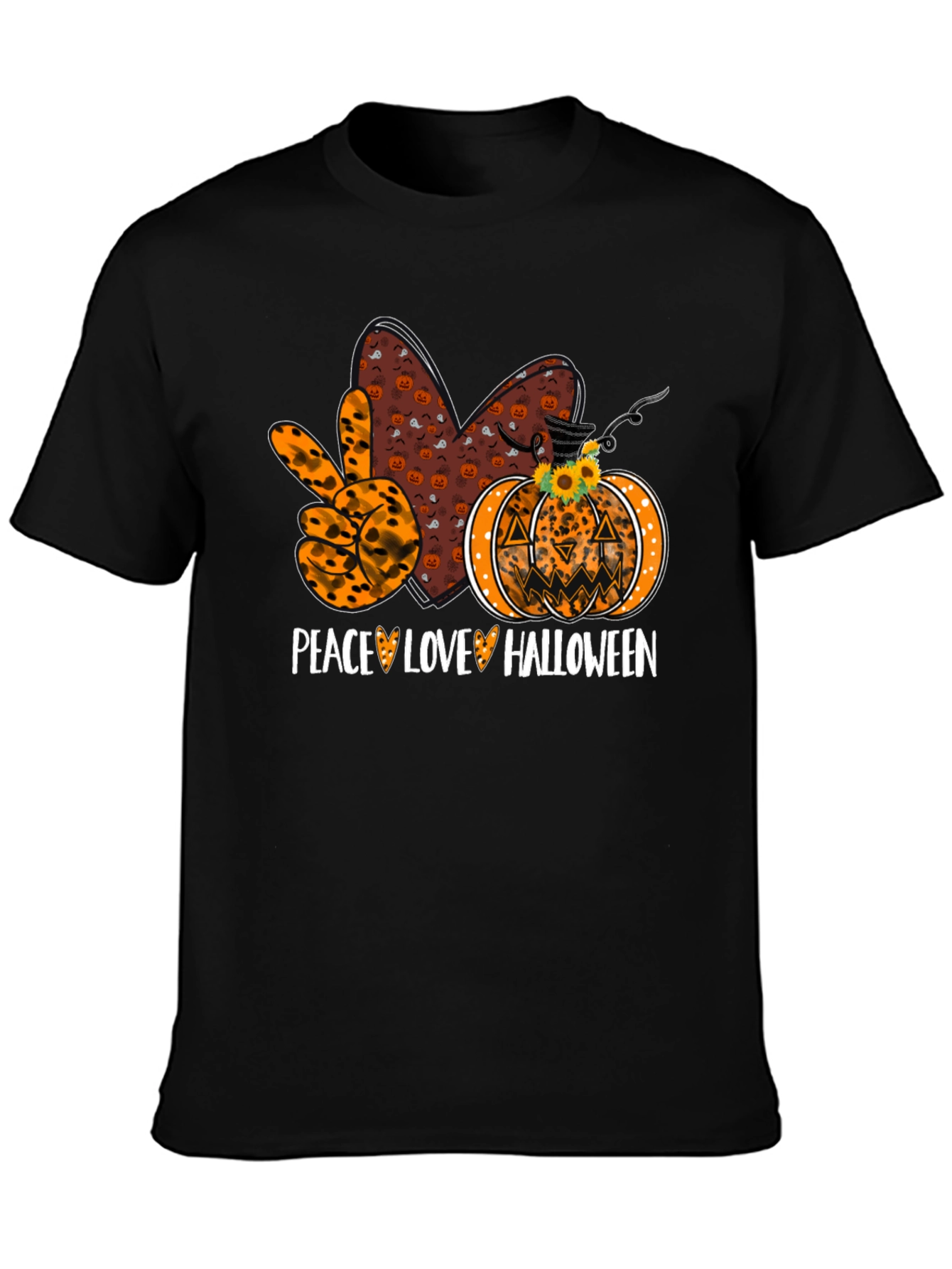Peace Love Halloween T-Shirt