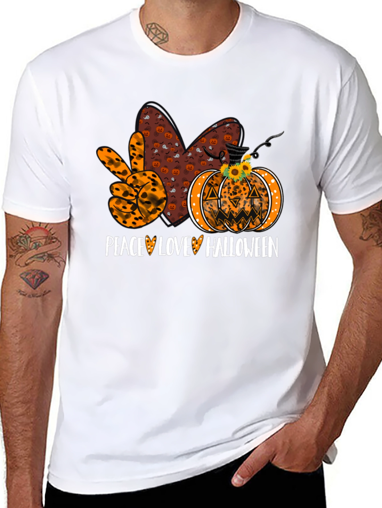 Peace Love Halloween T-Shirt