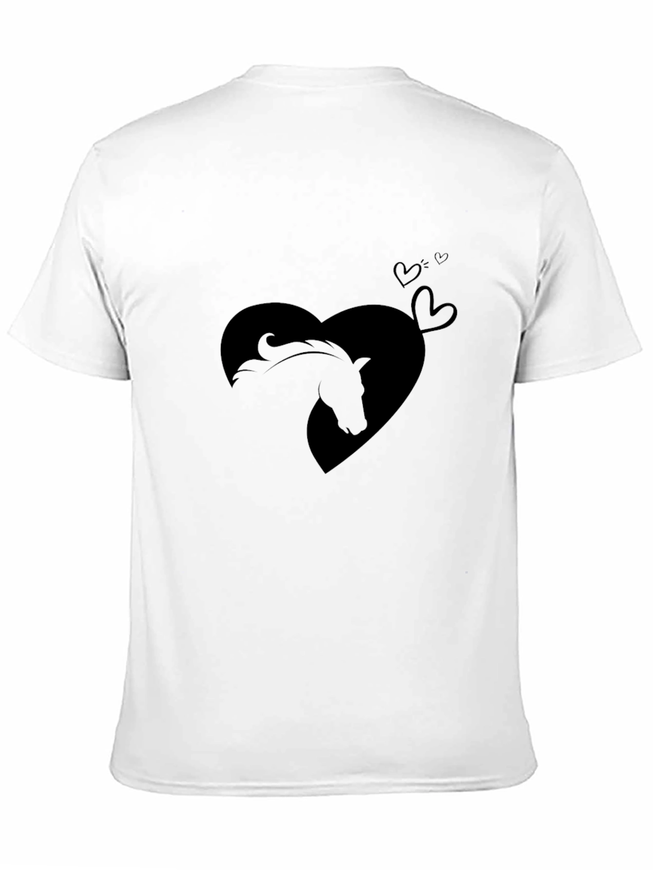 Equestrian Heart Tee - Horse Lovers Black T-Shirt