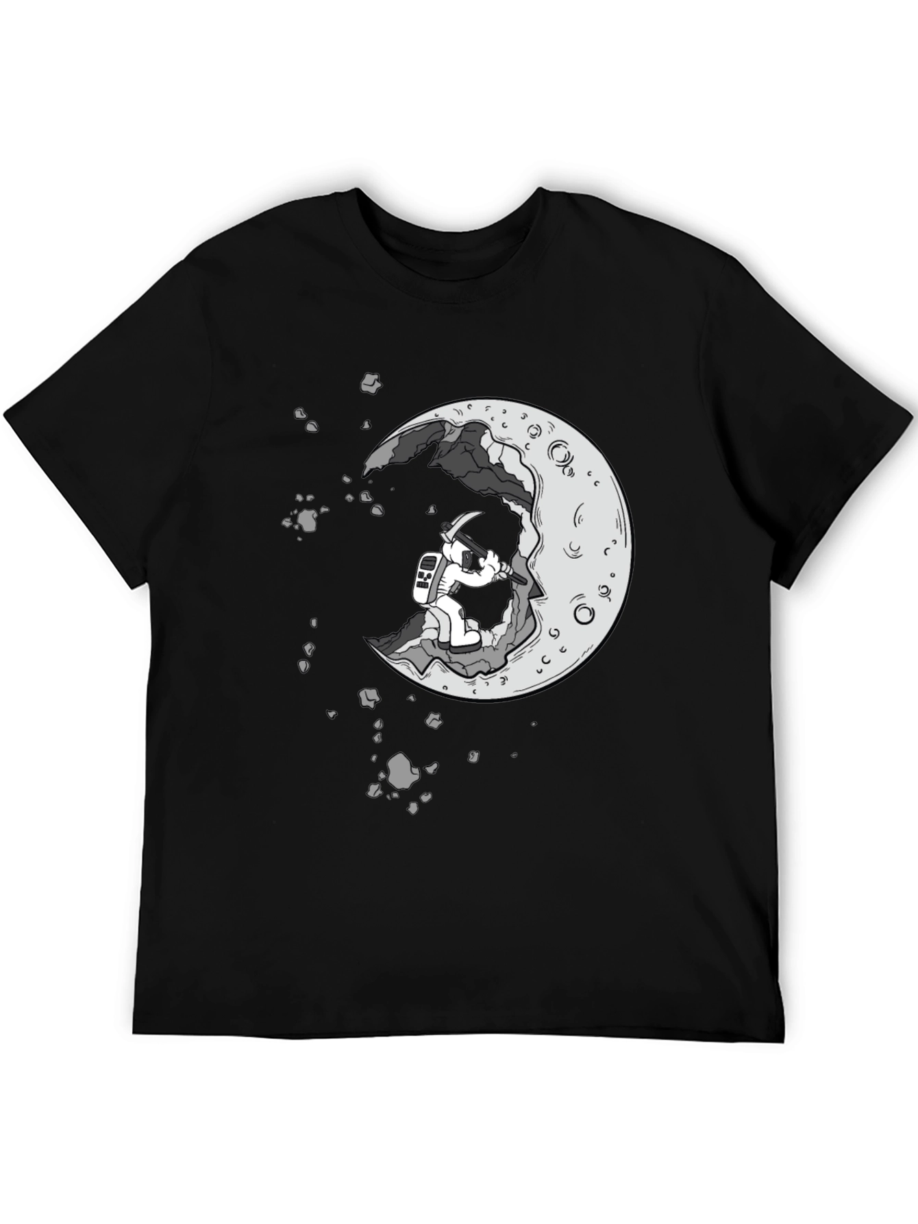 Moon Miner Graphic Tee - Black