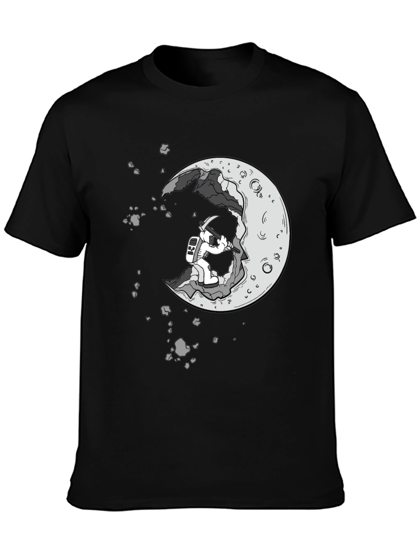 Moon Miner Graphic Tee - Black