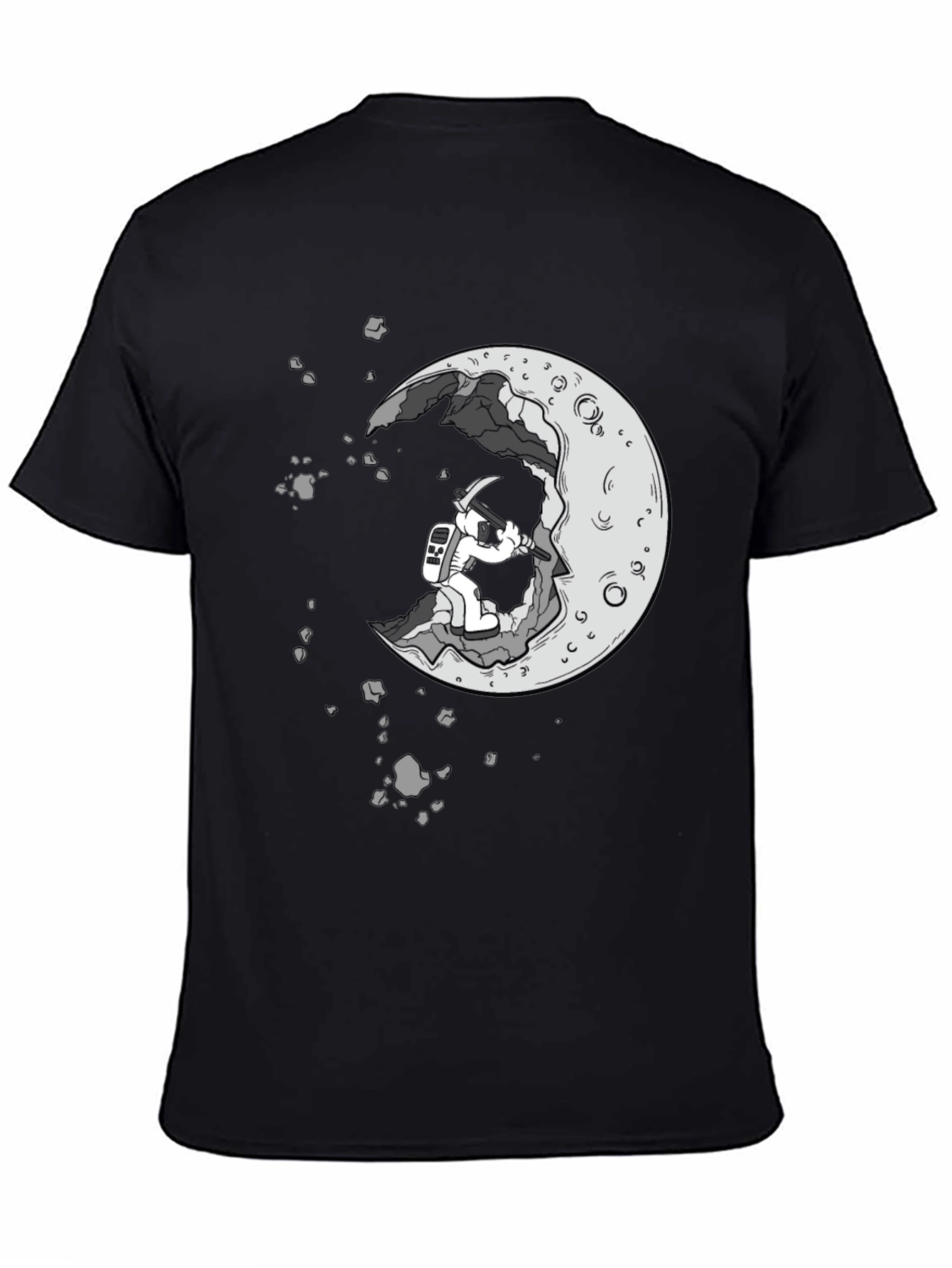 Moon Miner Graphic Tee - Black