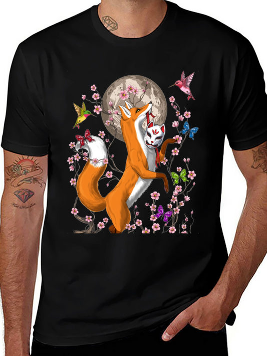 Fox & Mask Graphic T-Shirt - Unisex