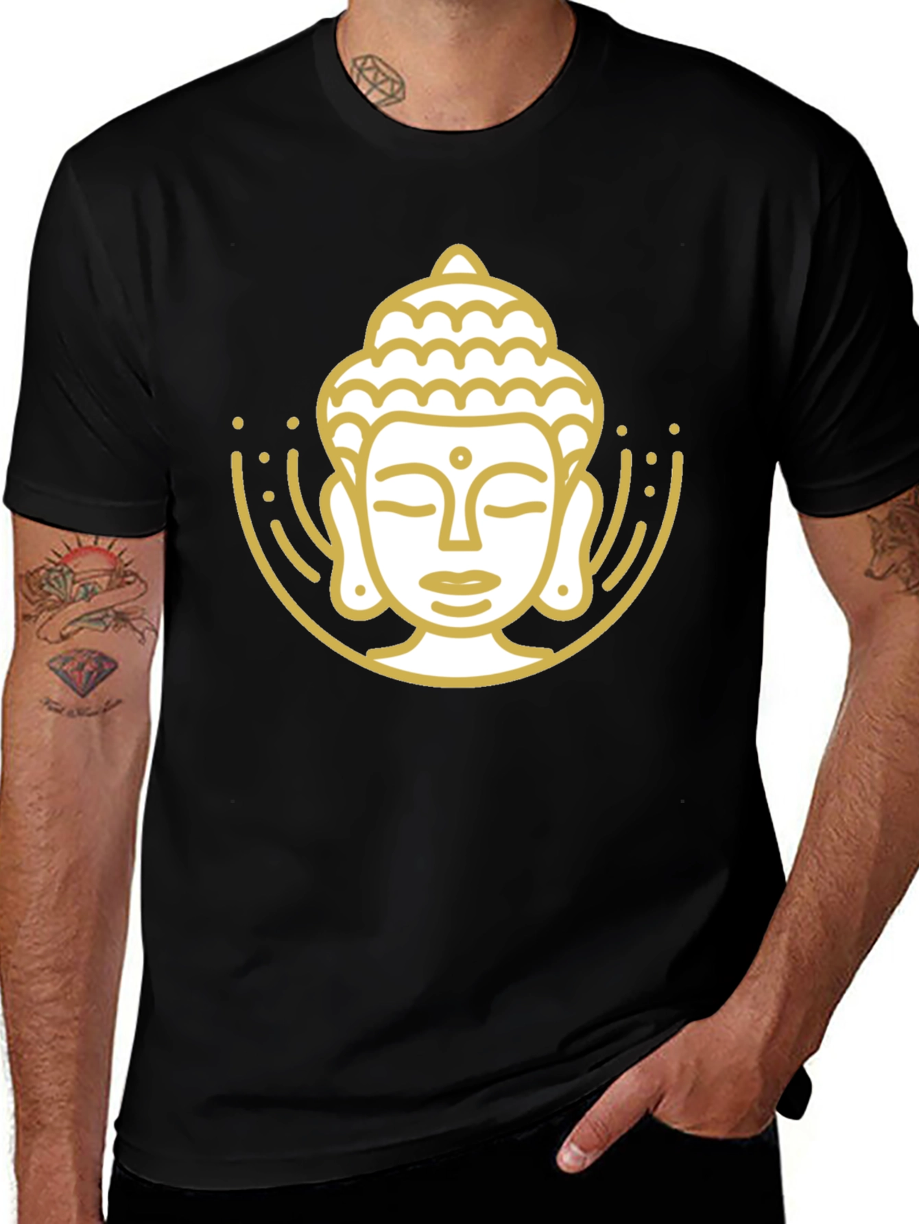 Buddha Graphic Black T-Shirt