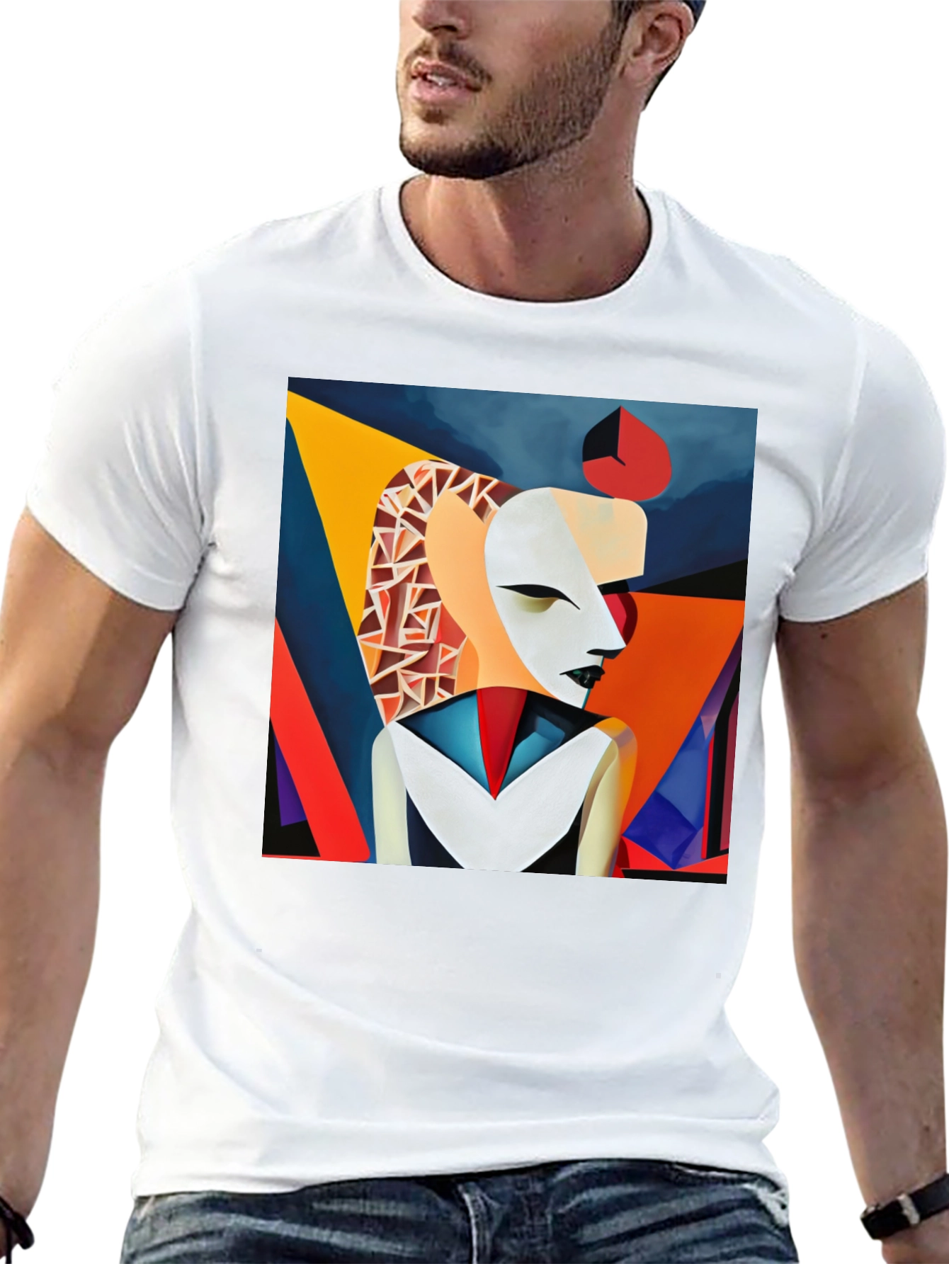 Abstract Art Graphic Tee - Modern Artistic Design