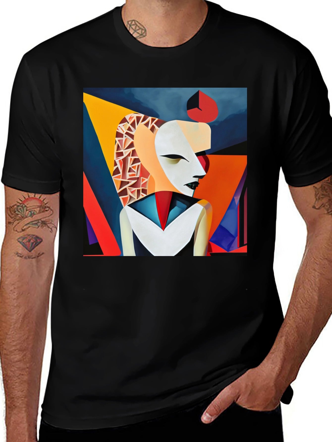 Abstract Art Graphic Tee - Modern Artistic Design