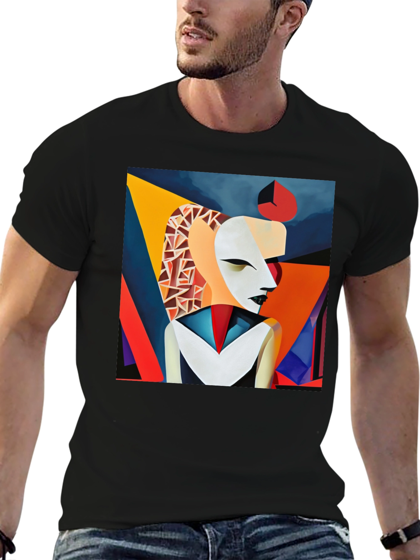 Abstract Art Graphic Tee - Modern Artistic Design