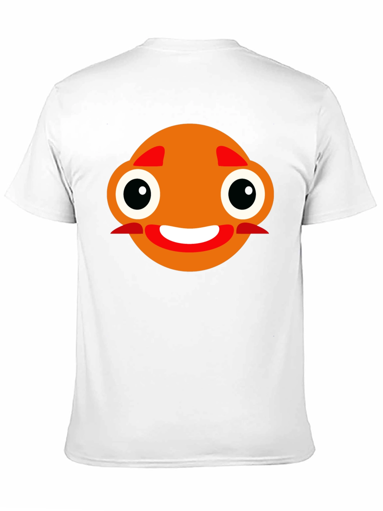 Funny Orange Face Black T-Shirt