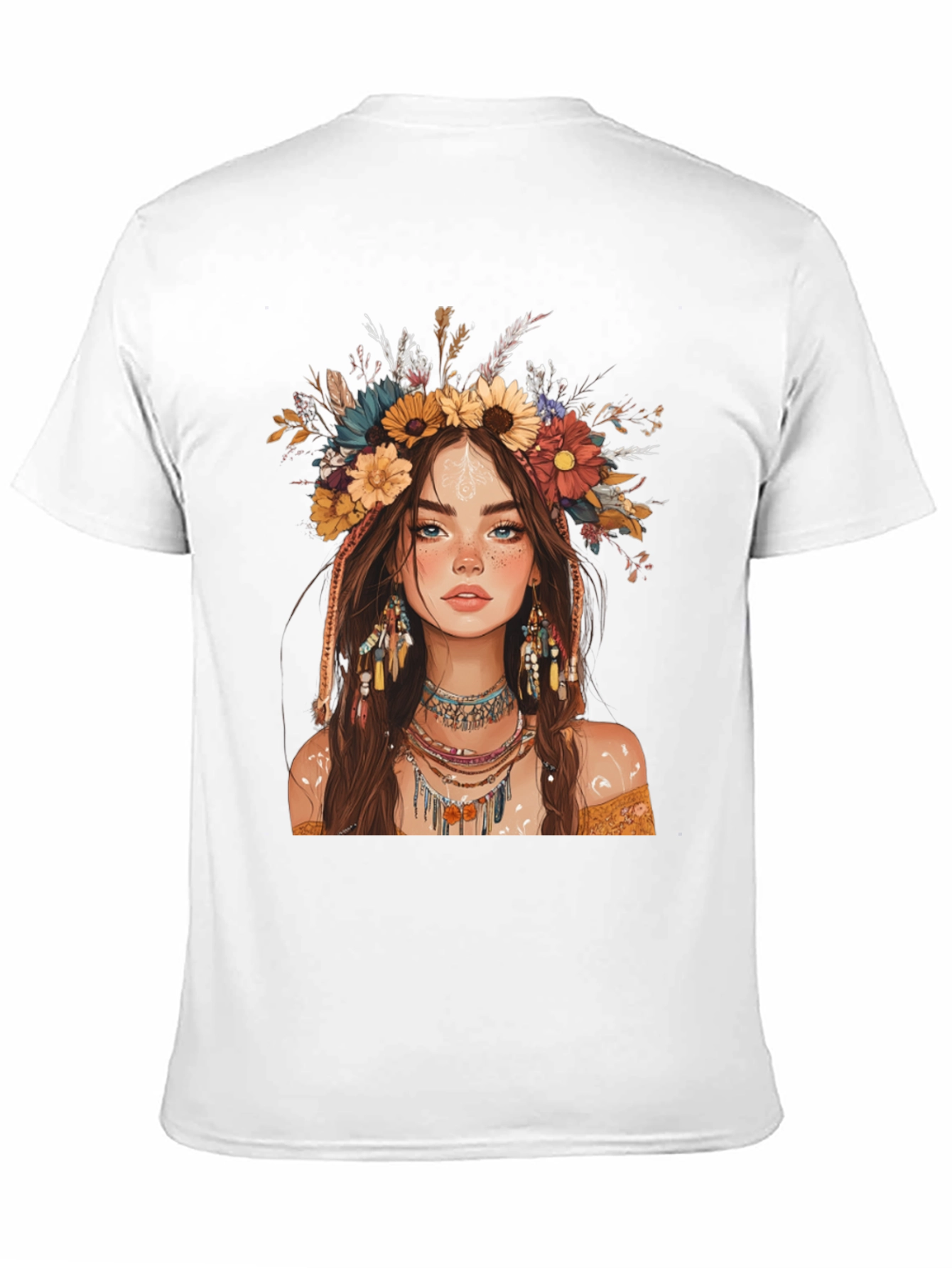 Boho Girl Graphic Tee - Stylish Printed T-Shirt