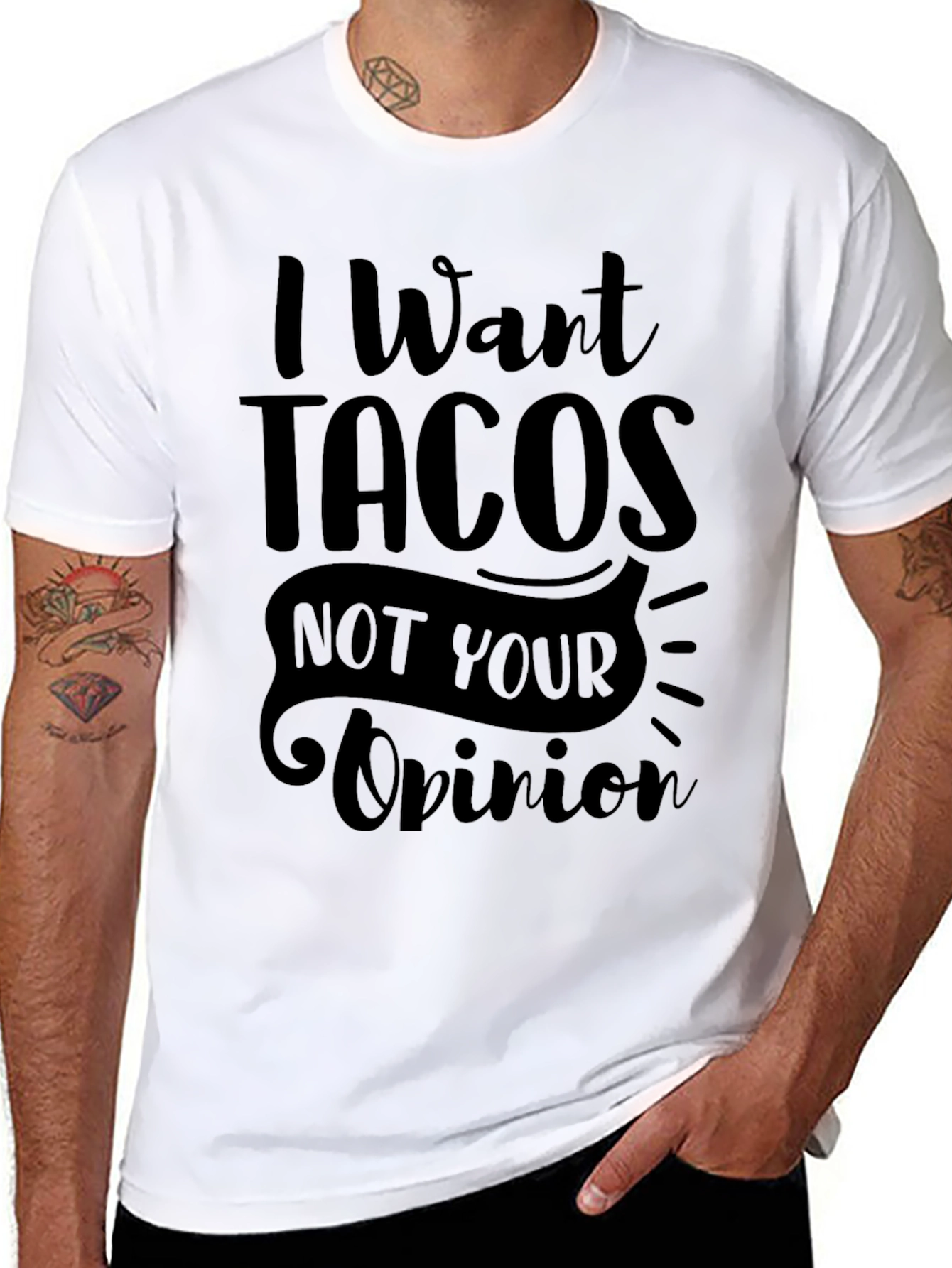 I Want Tacos Graphic T-Shirt - Funny Foodie Tee