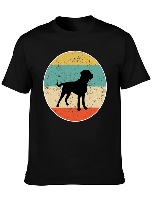 Retro Dog Graphic Tee - Vintage Style T-Shirt