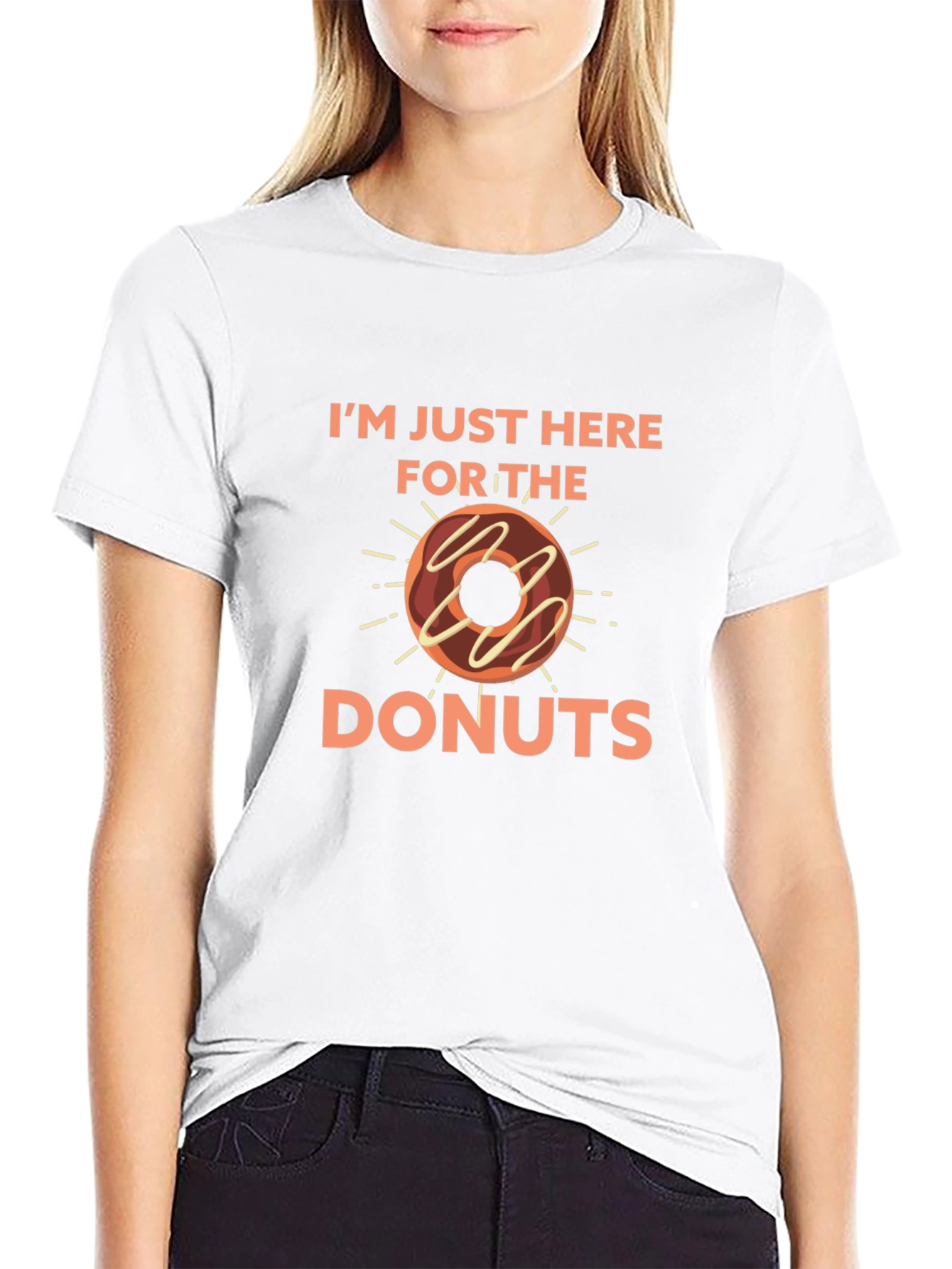 Im Just Here For The Donuts Graphic T-Shirt