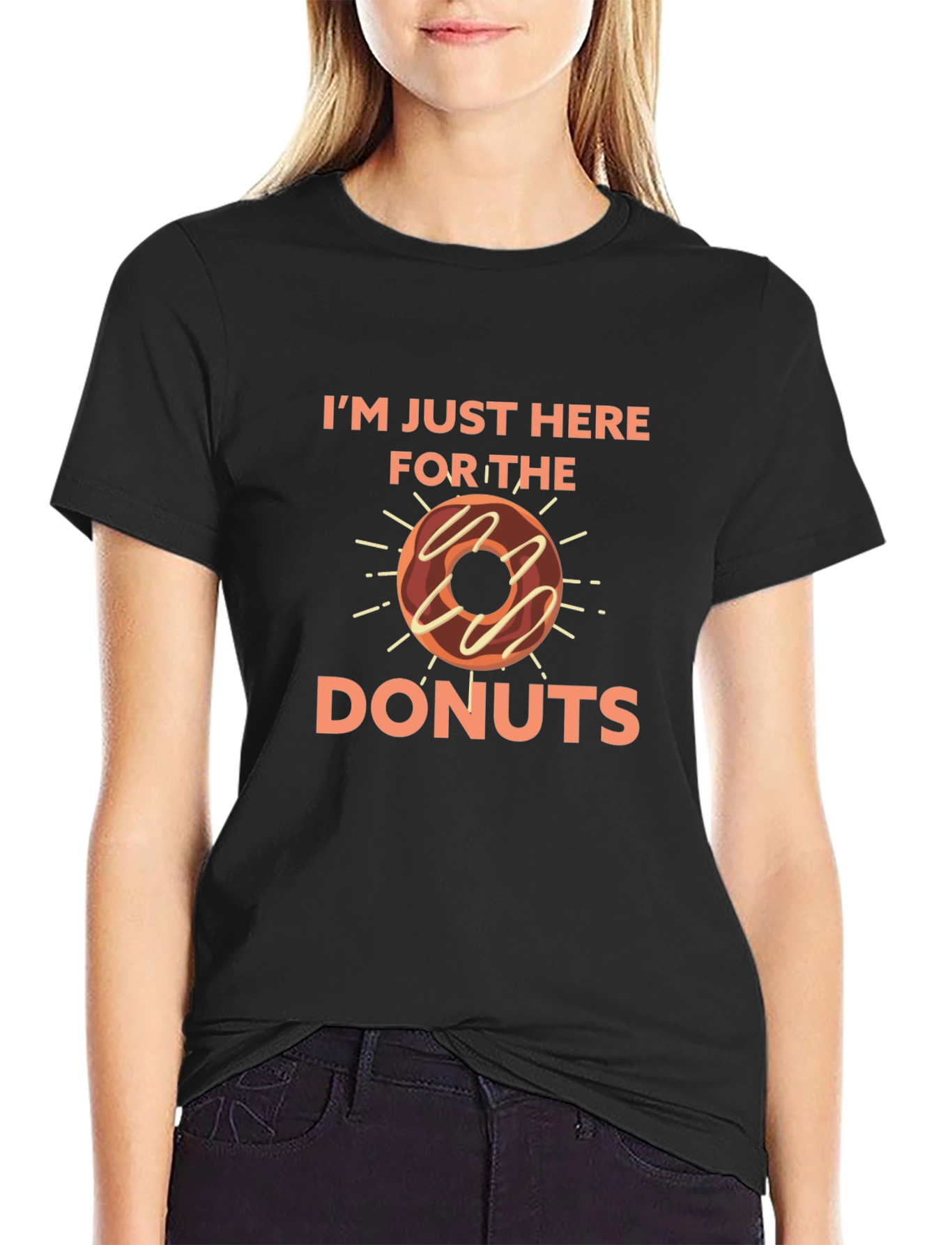 Im Just Here For The Donuts Graphic T-Shirt
