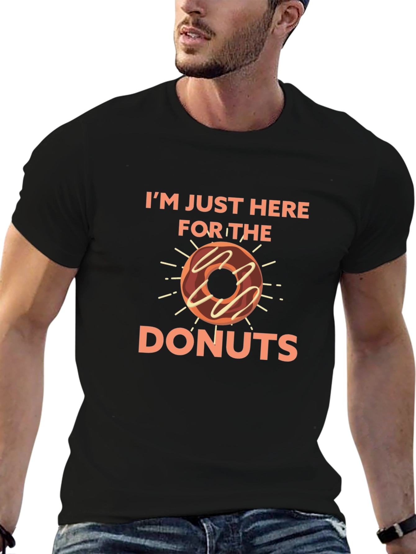 Im Just Here For The Donuts Graphic T-Shirt
