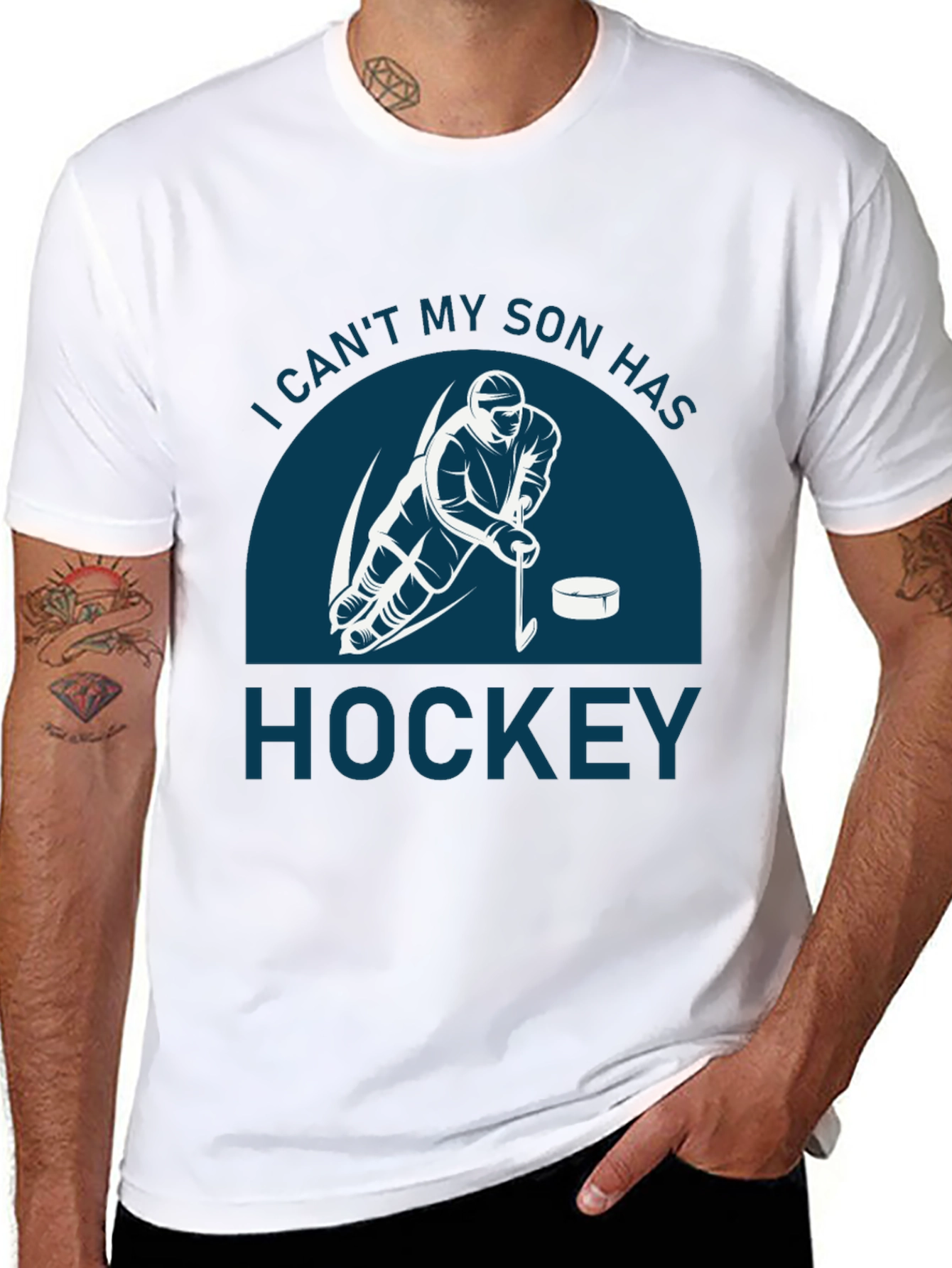 I Cant My Son Has Hockey T-Shirt
