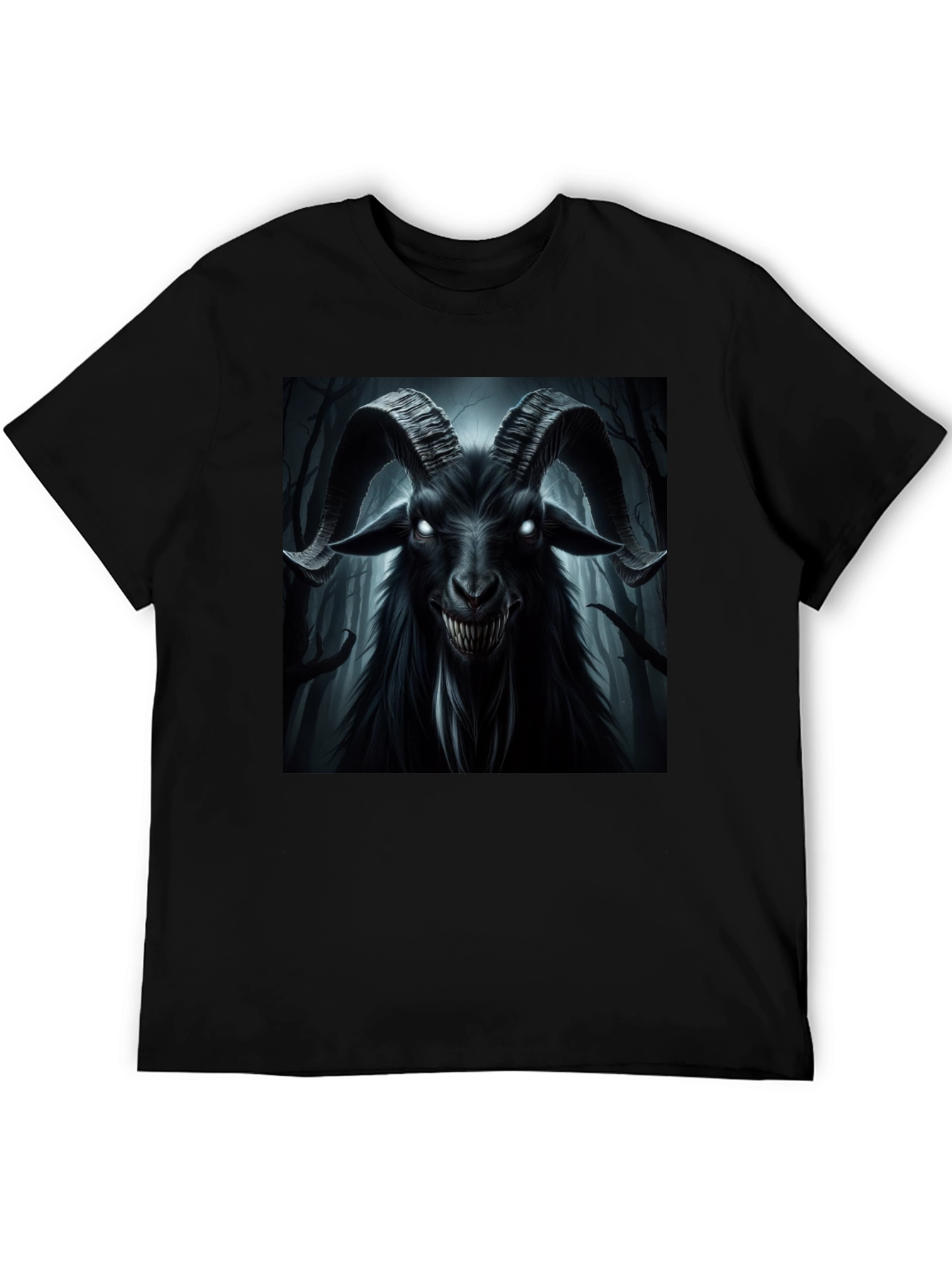 Black Goat T-Shirt - Occult Satanic Baphomet Tee