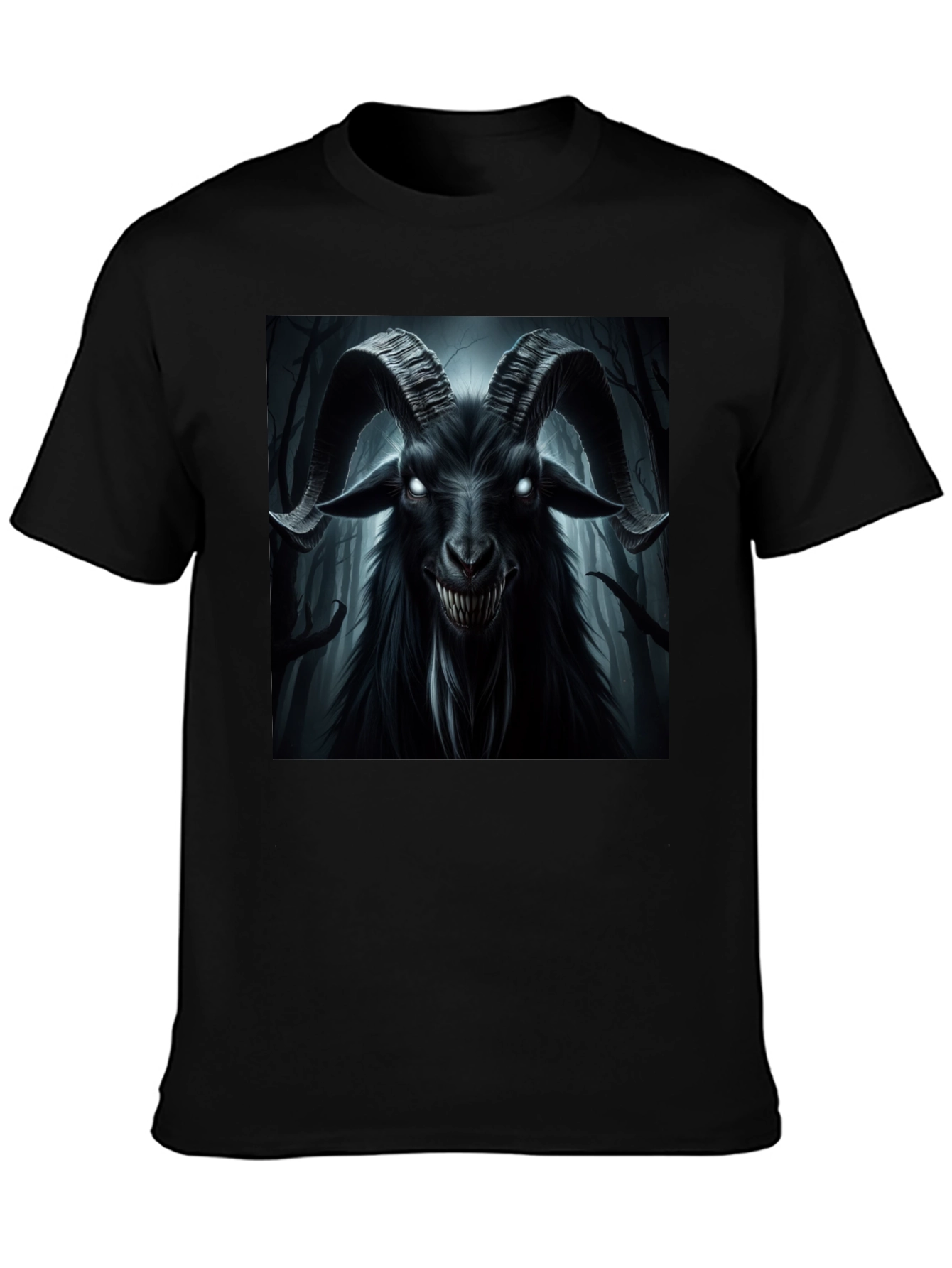 Black Goat T-Shirt - Occult Satanic Baphomet Tee