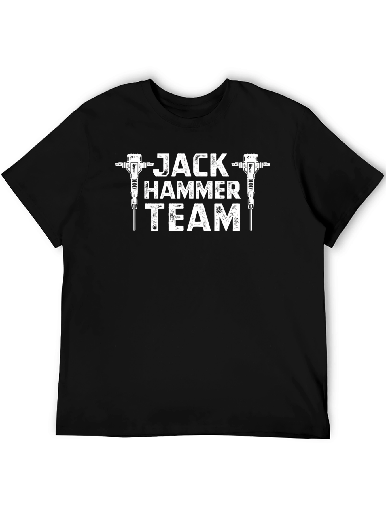 Jack Hammer Team T-Shirt - Black Crew Neck Tee