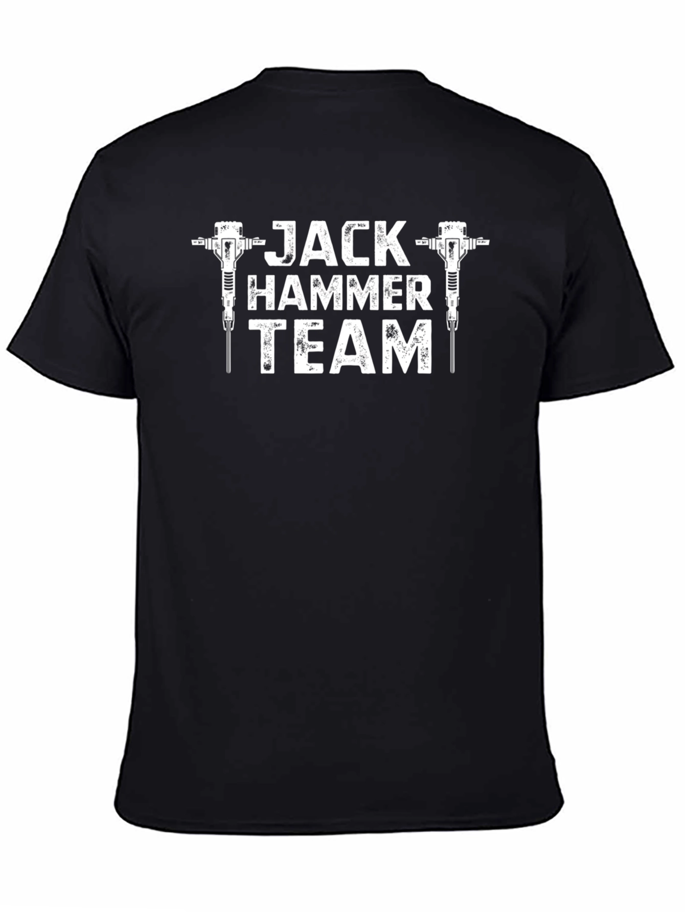 Jack Hammer Team T-Shirt - Black Crew Neck Tee