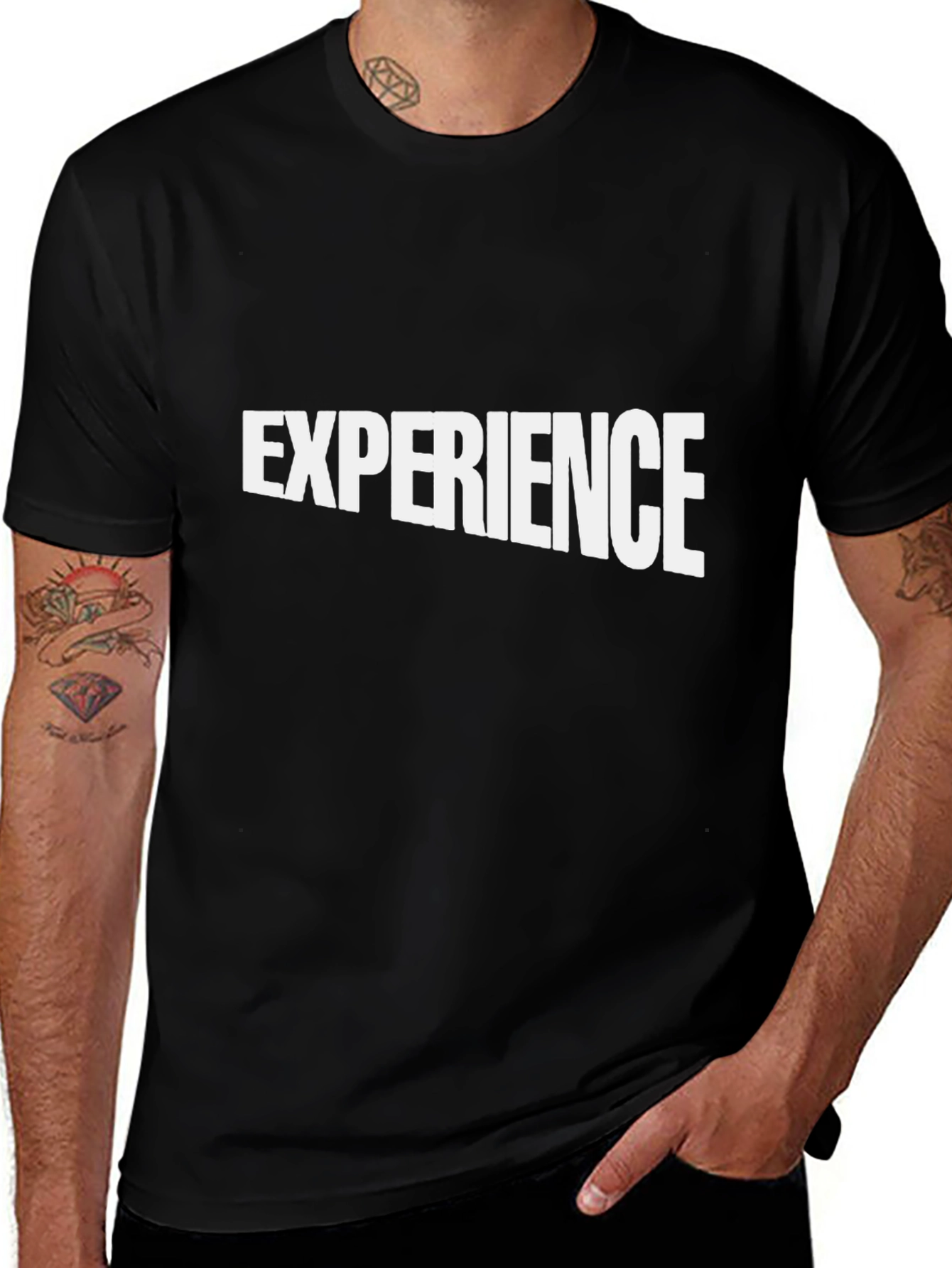 Experience Tee - Black Graphic T-Shirt