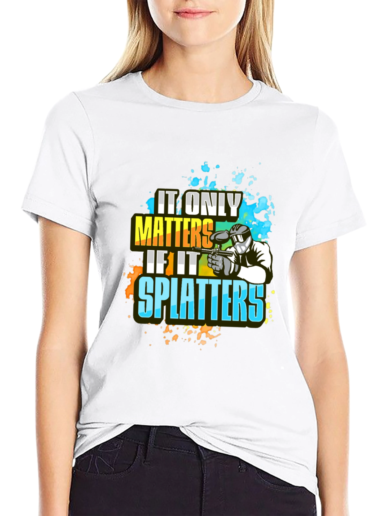 Paintball Splatter T-Shirt: It Only Matters If It Splatters