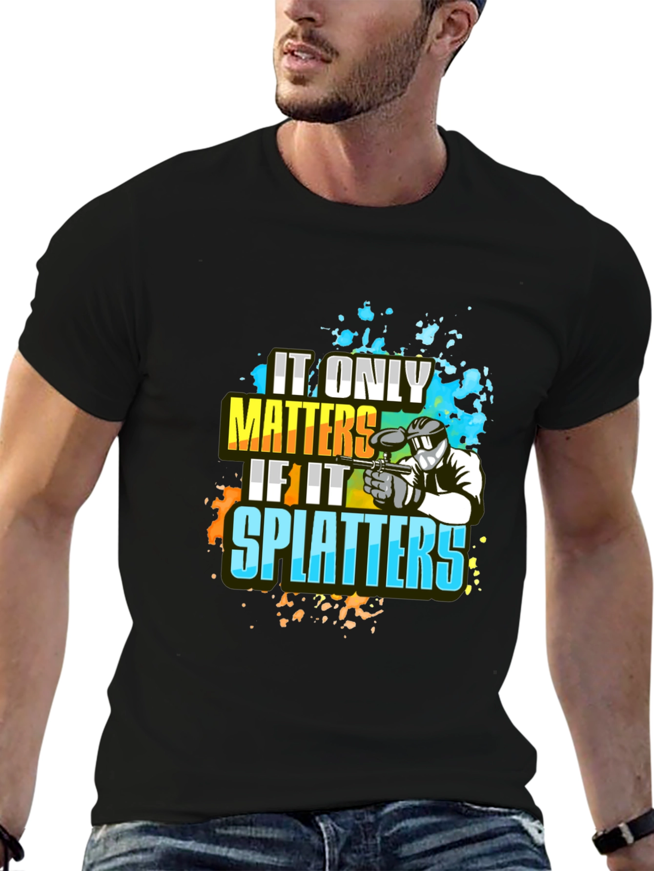 Paintball Splatter T-Shirt: It Only Matters If It Splatters