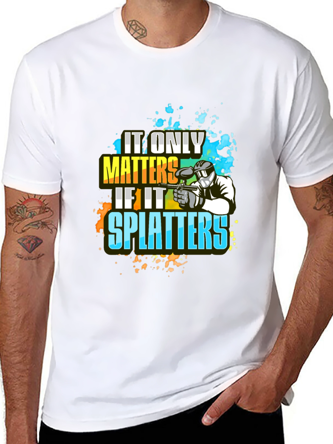 Paintball Splatter T-Shirt: It Only Matters If It Splatters