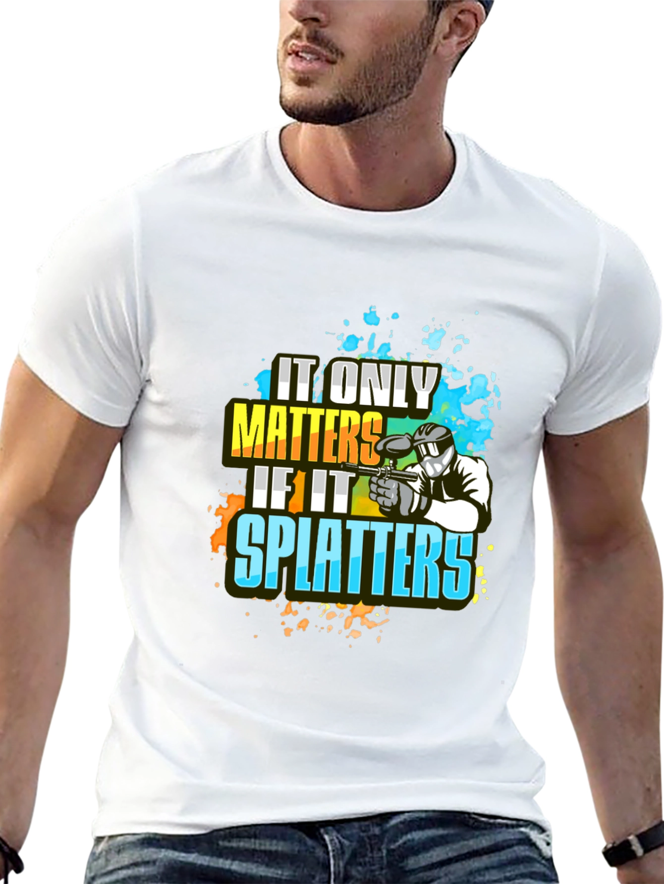 Paintball Splatter T-Shirt: It Only Matters If It Splatters