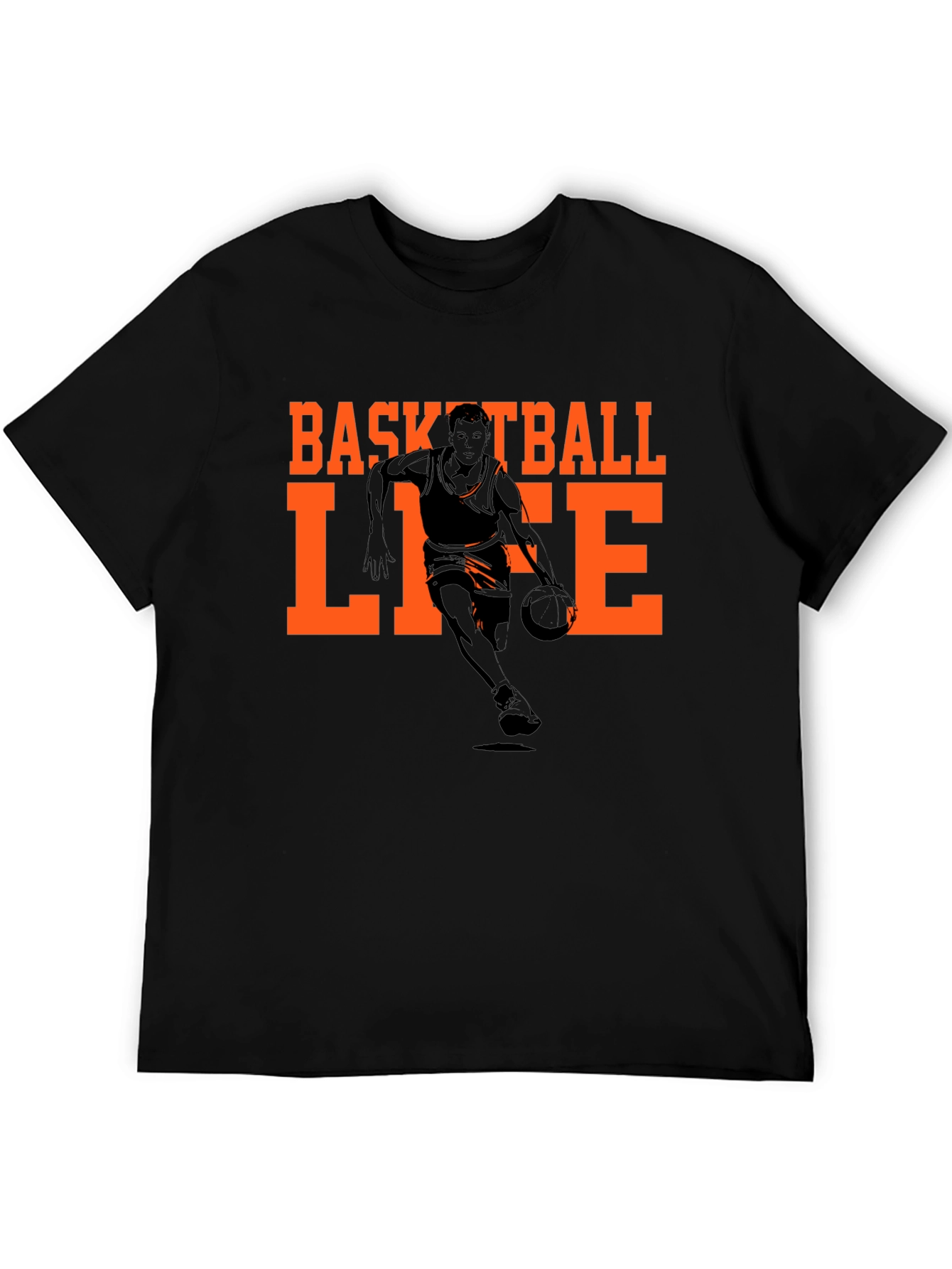 Basketball Life Graphic Tee - Black