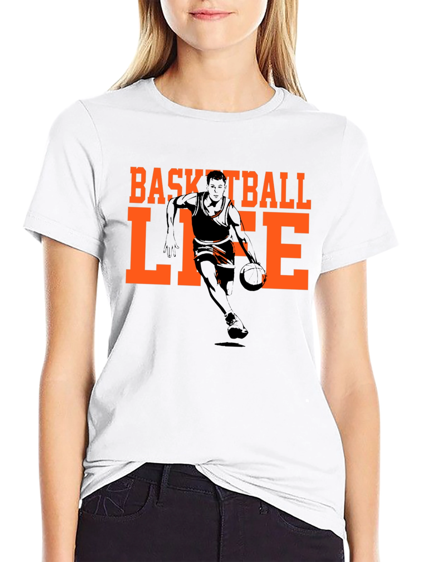 Basketball Life Graphic Tee - Black