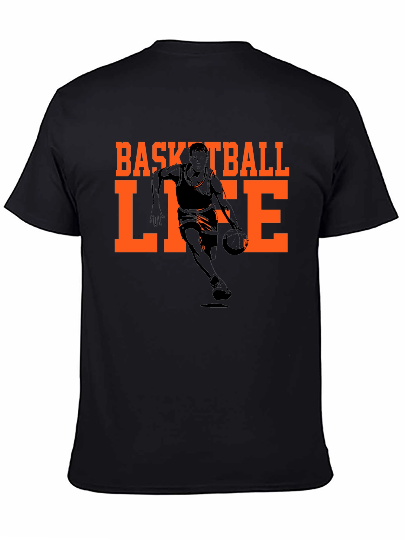 Basketball Life Graphic Tee - Black