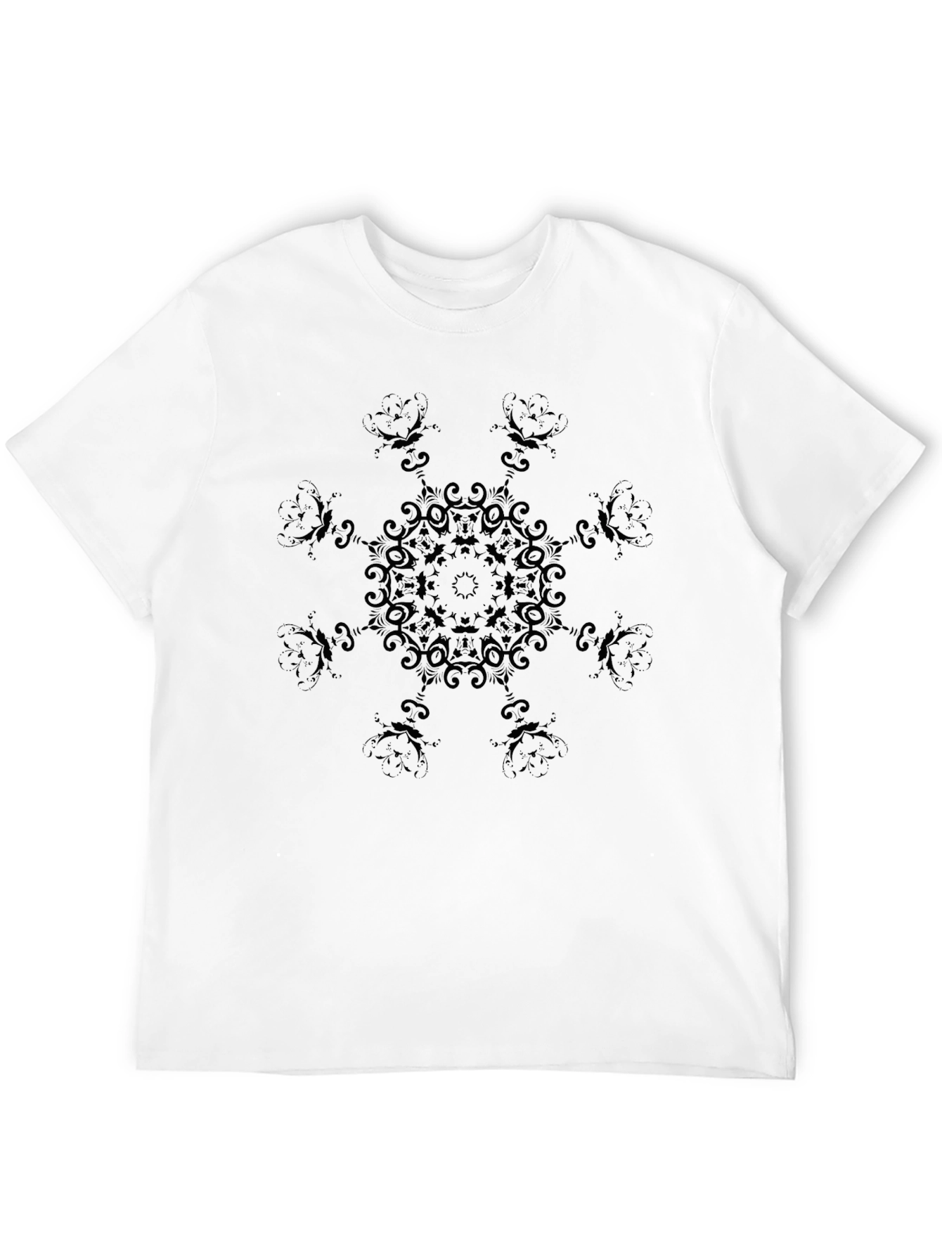 Black Mandala Graphic Tee - Stylish Mens T-Shirt