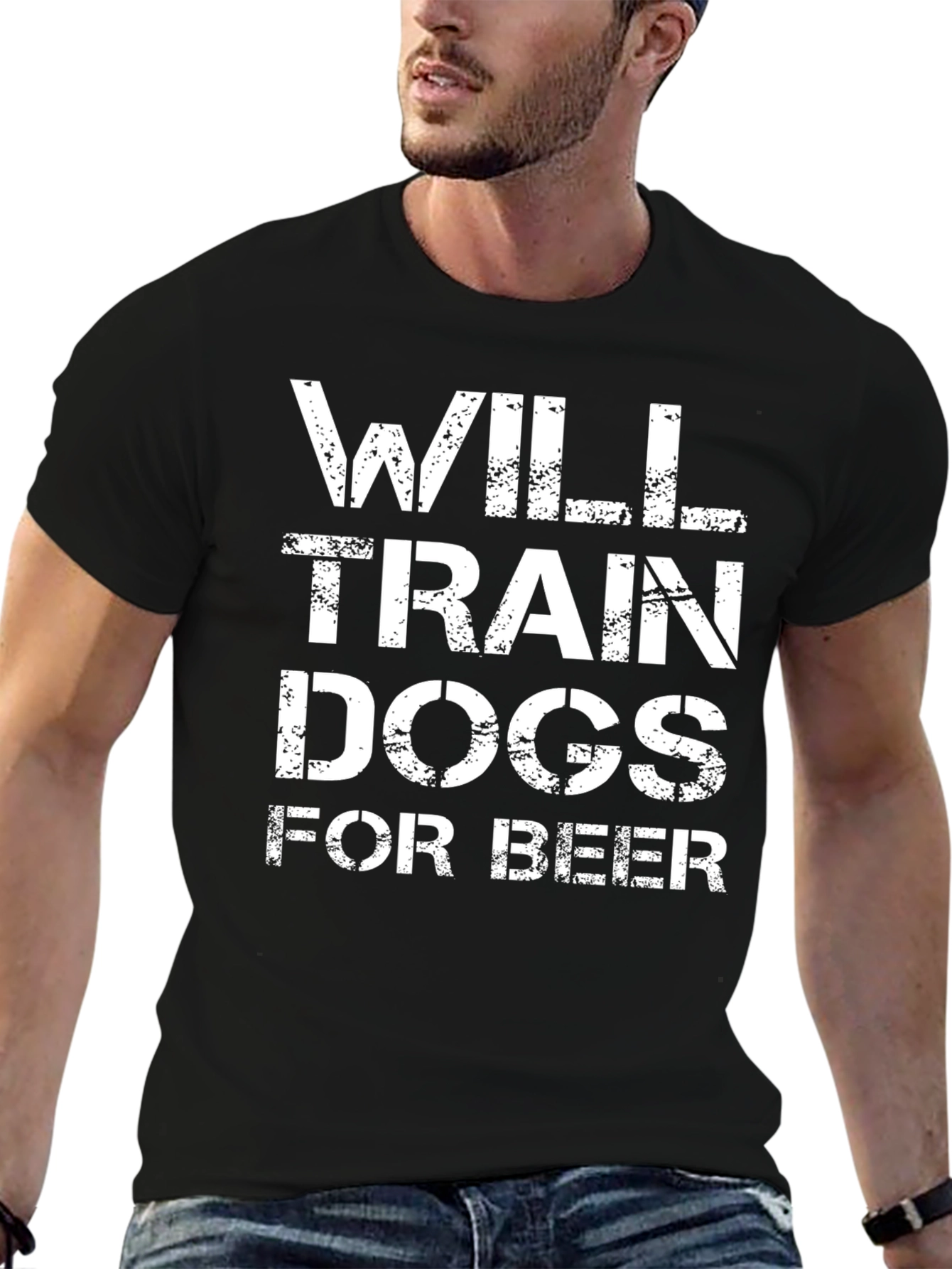 Will Train Dogs For Beer Mens Graphic T-Shirt