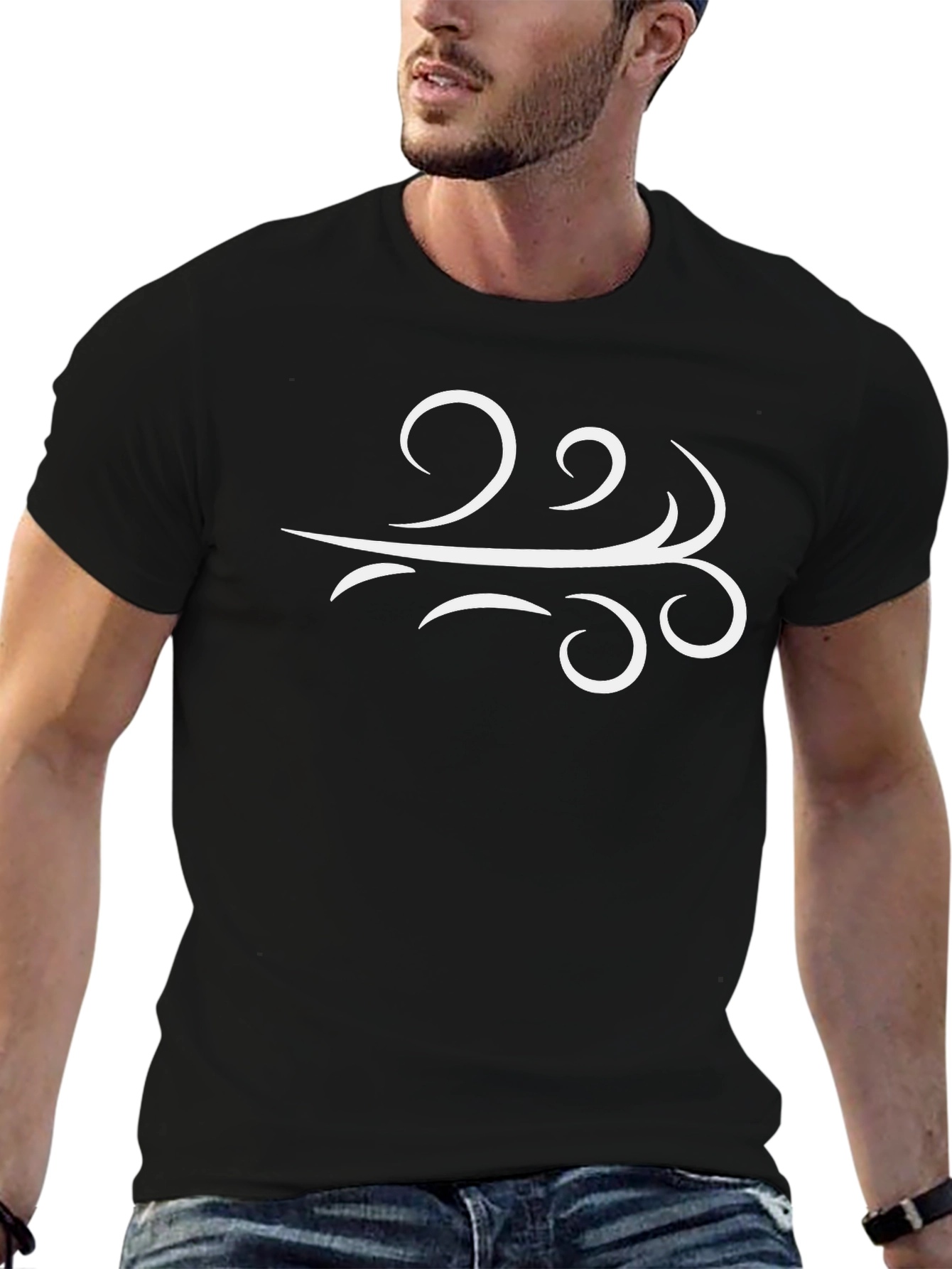 Windy Graphic Tee - Stylish Black T-Shirt