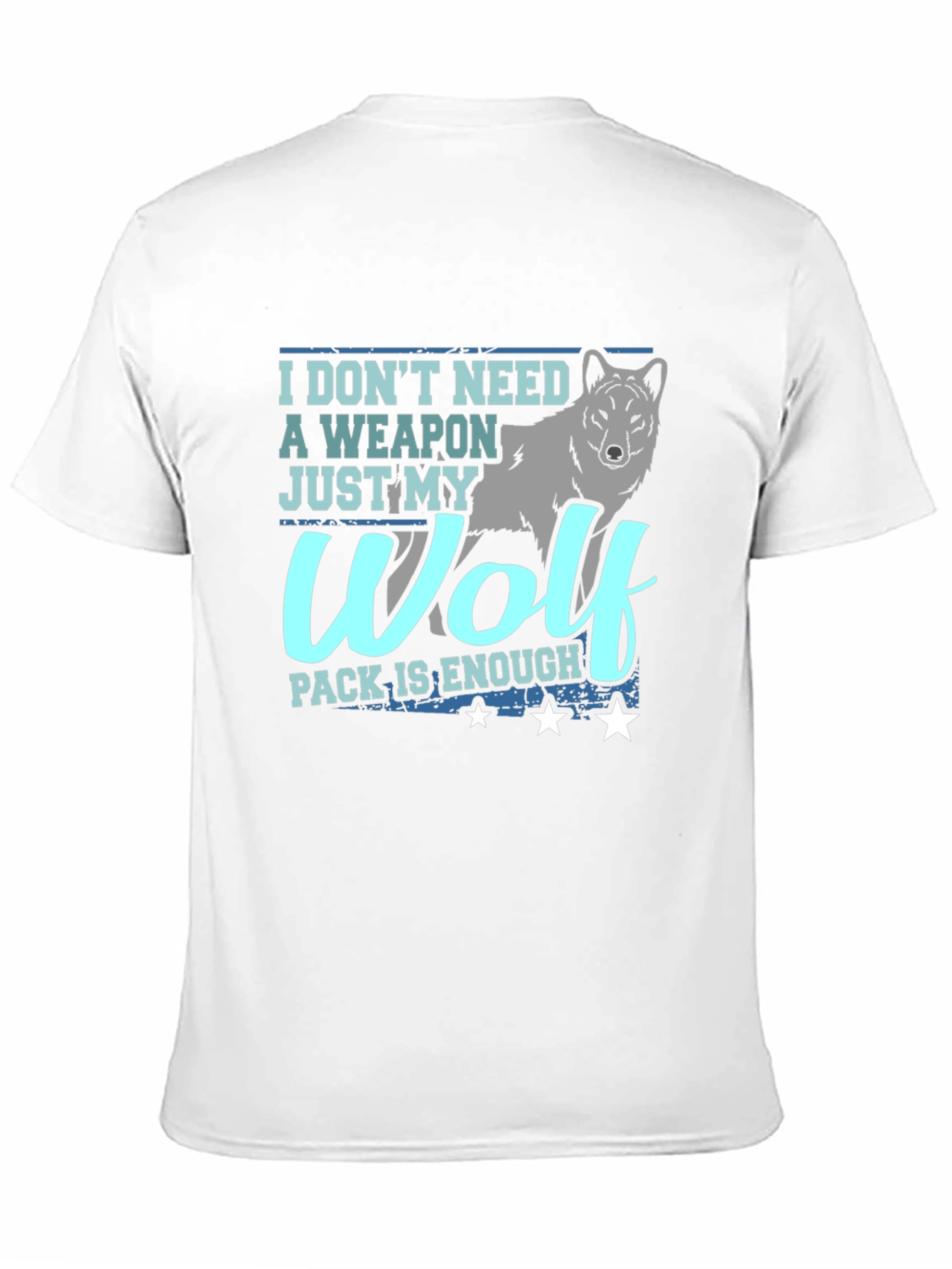 Wolf Pack Graphic Tee - Need No Weapon T-Shirt