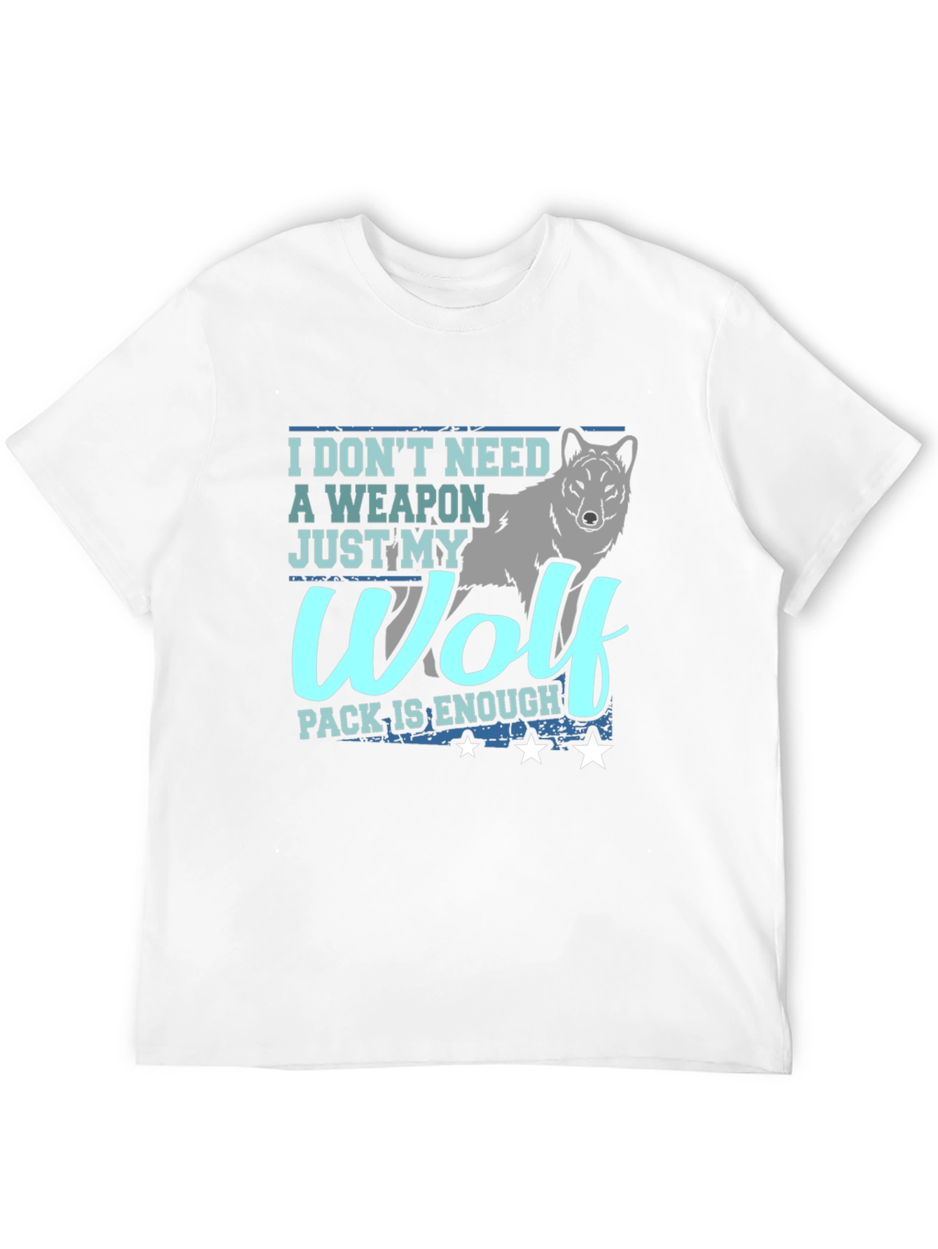 Wolf Pack Graphic Tee - Need No Weapon T-Shirt