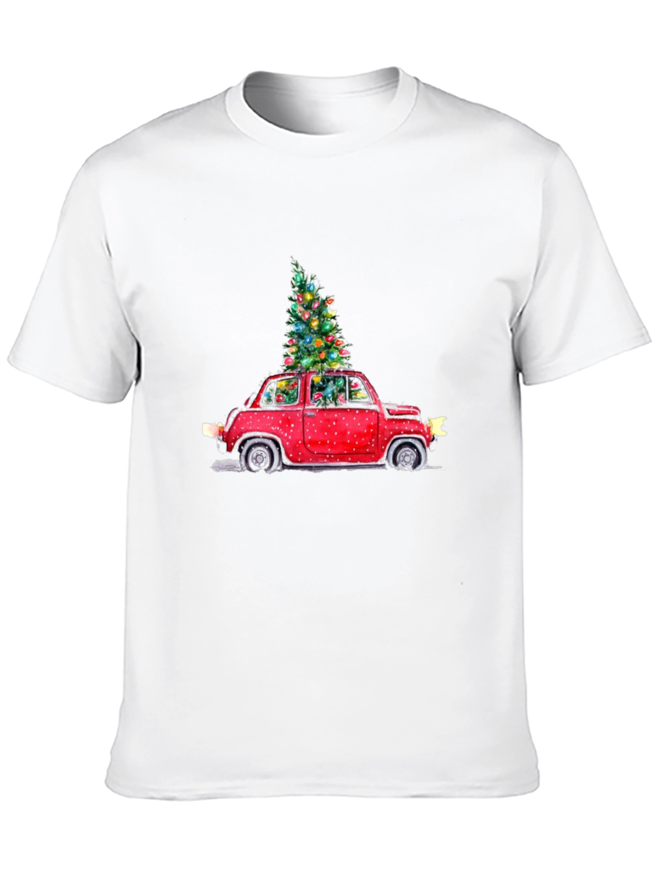 Festive Car Christmas Tree Graphic Tee