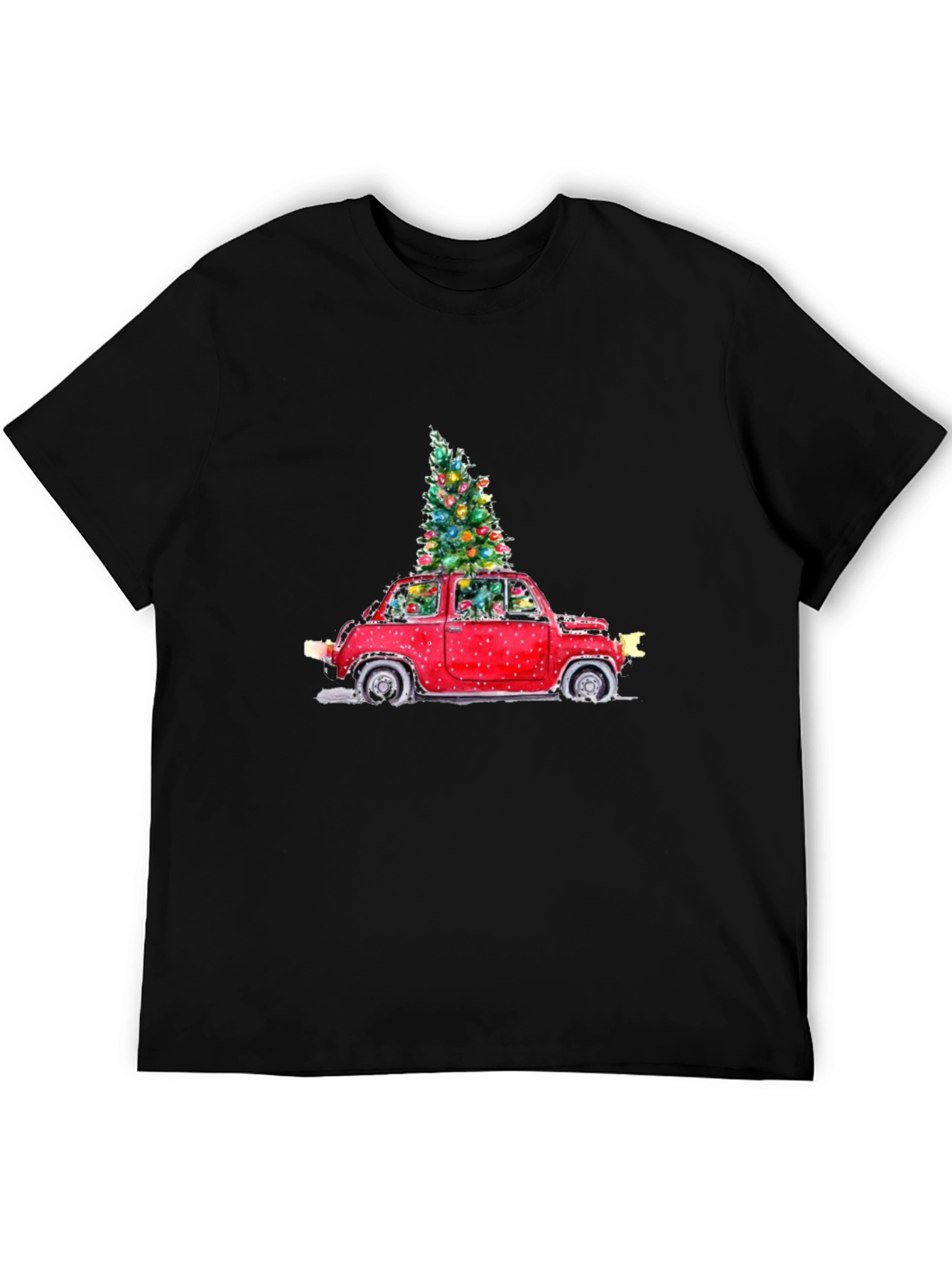 Festive Car Christmas Tree Graphic Tee