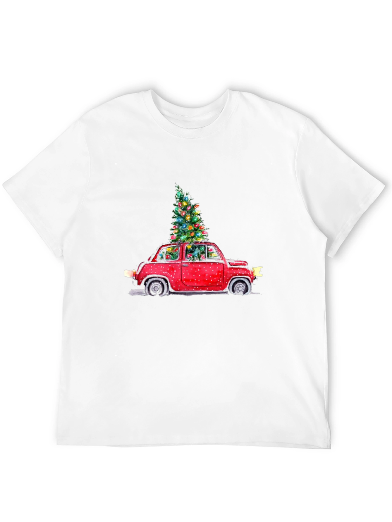 Festive Car Christmas Tree Graphic Tee