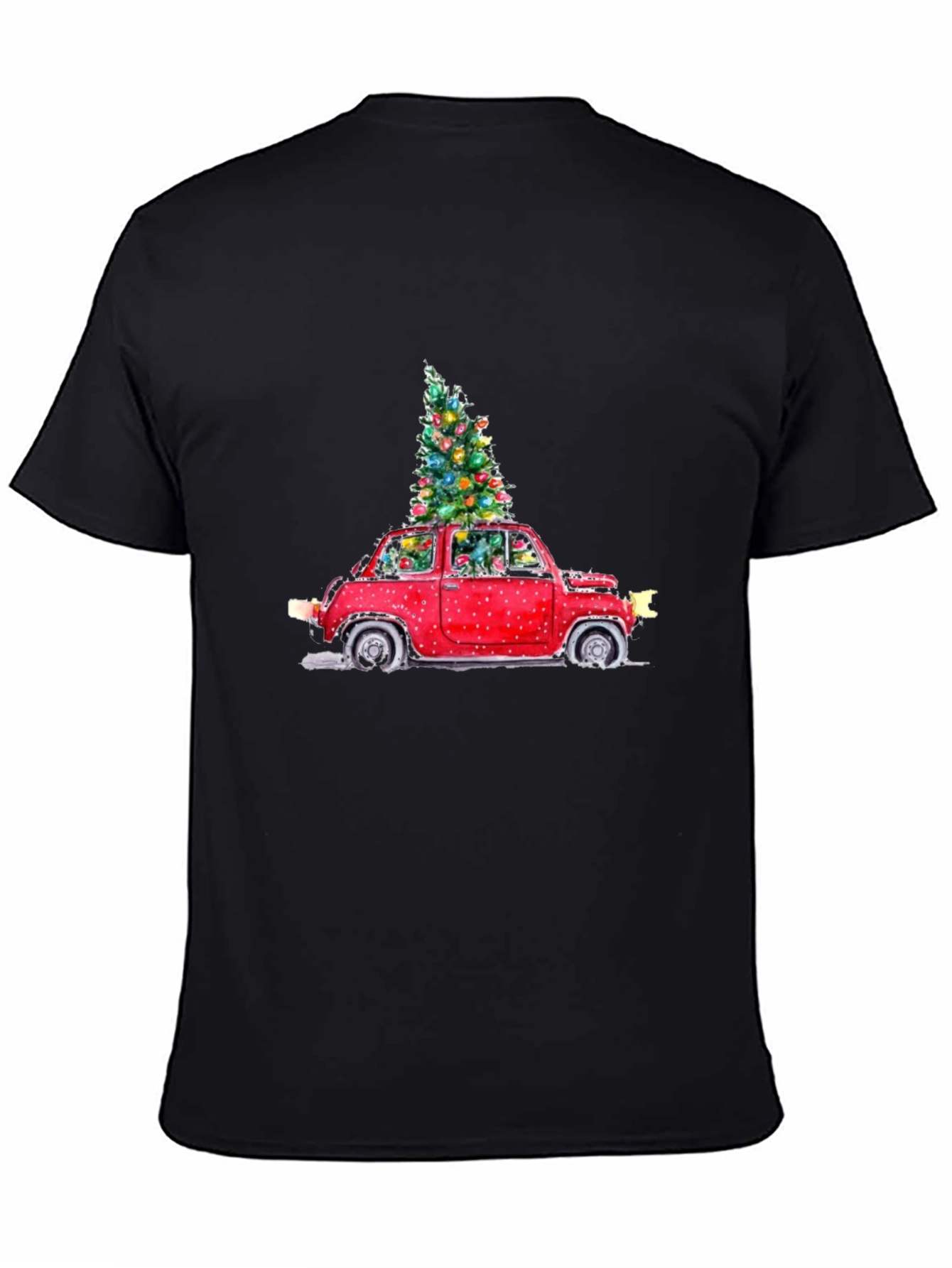 Festive Car Christmas Tree Graphic Tee