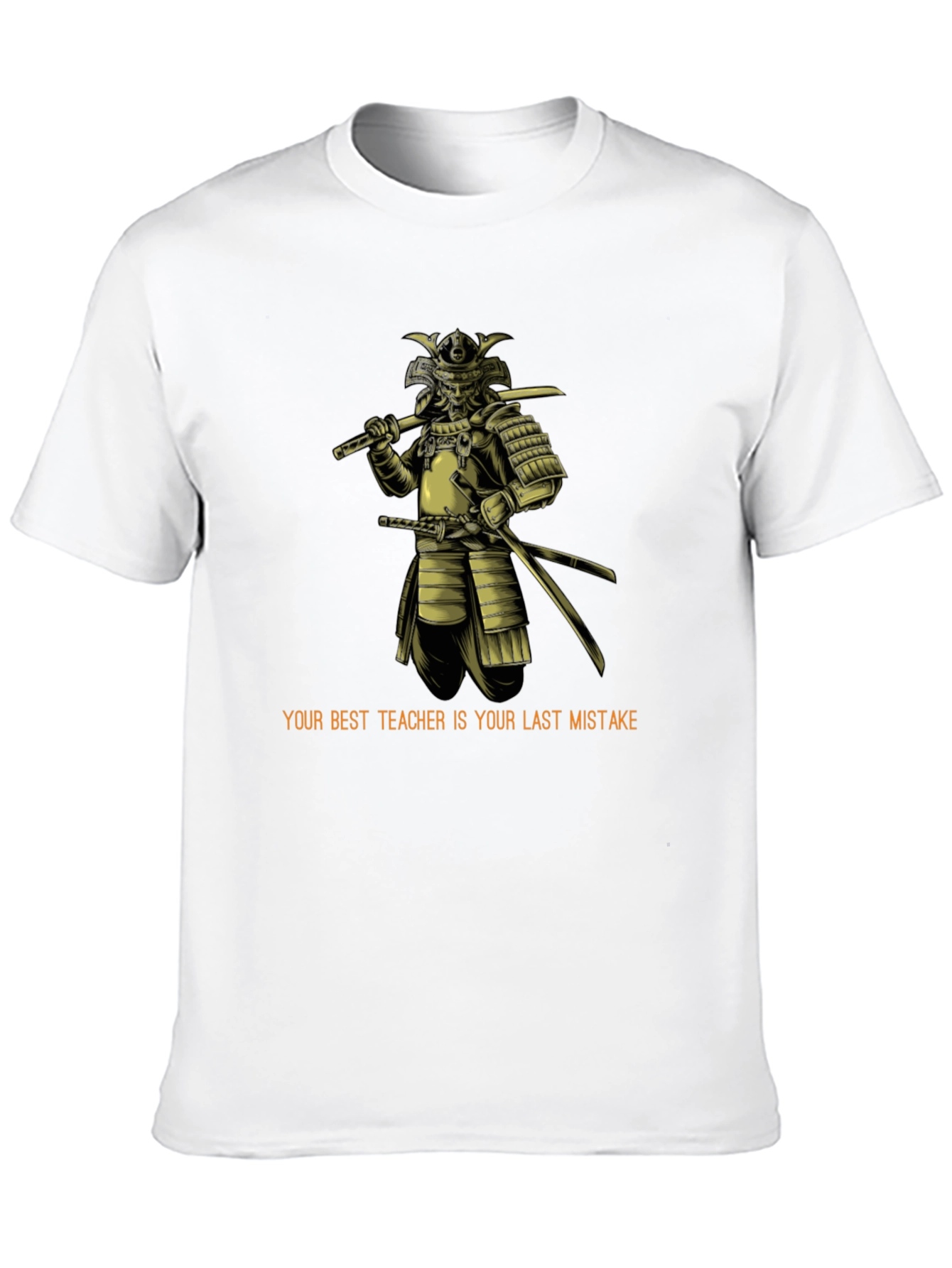 Samurai Wisdom Graphic Tee - Black Cotton Blend