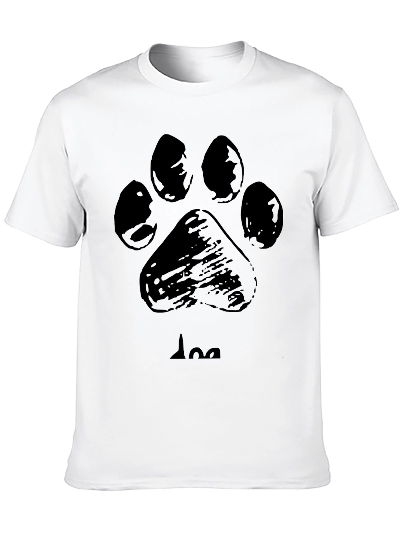 Dog Paw Print Black Graphic Tee