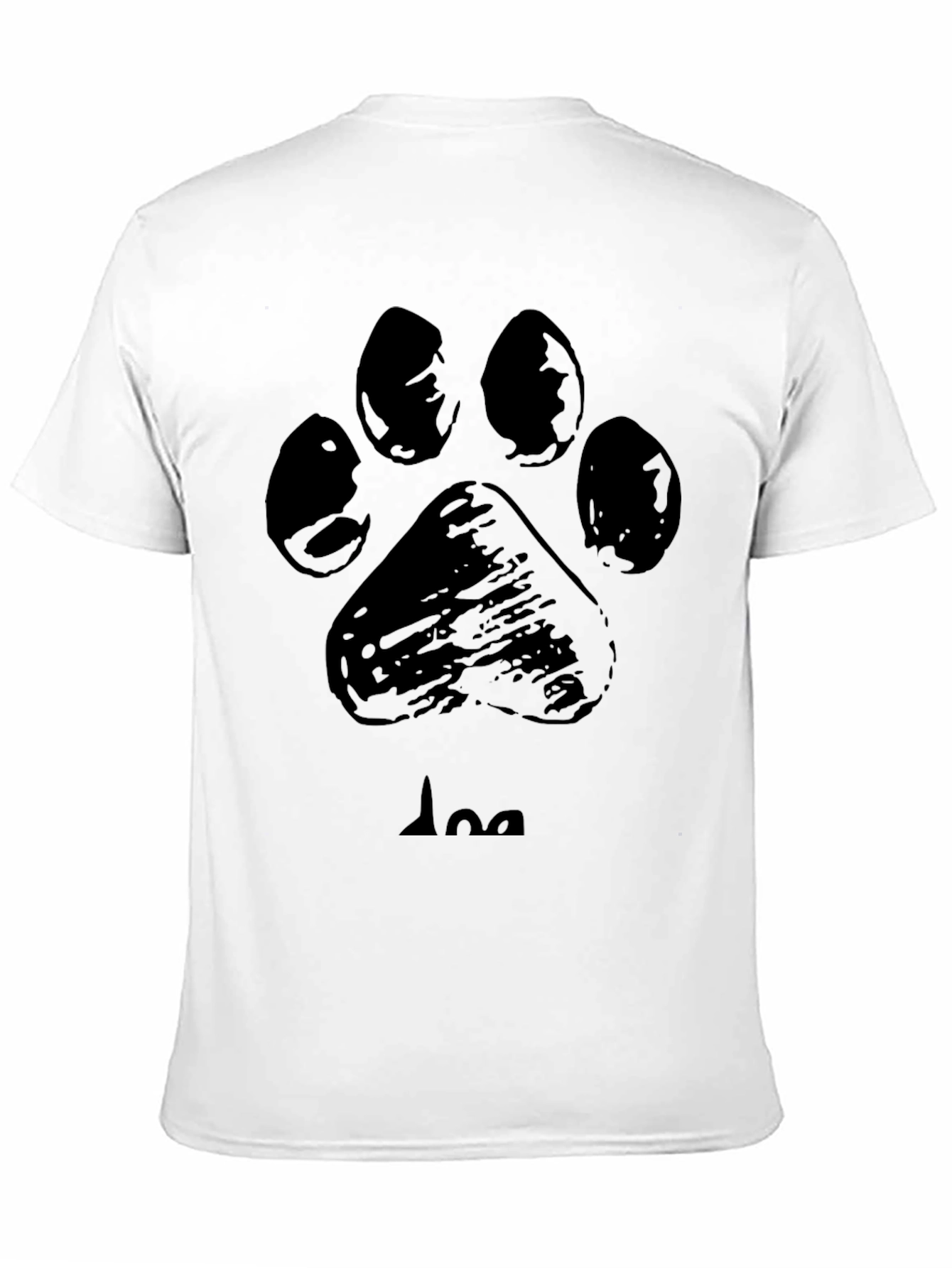 Dog Paw Print Black Graphic Tee