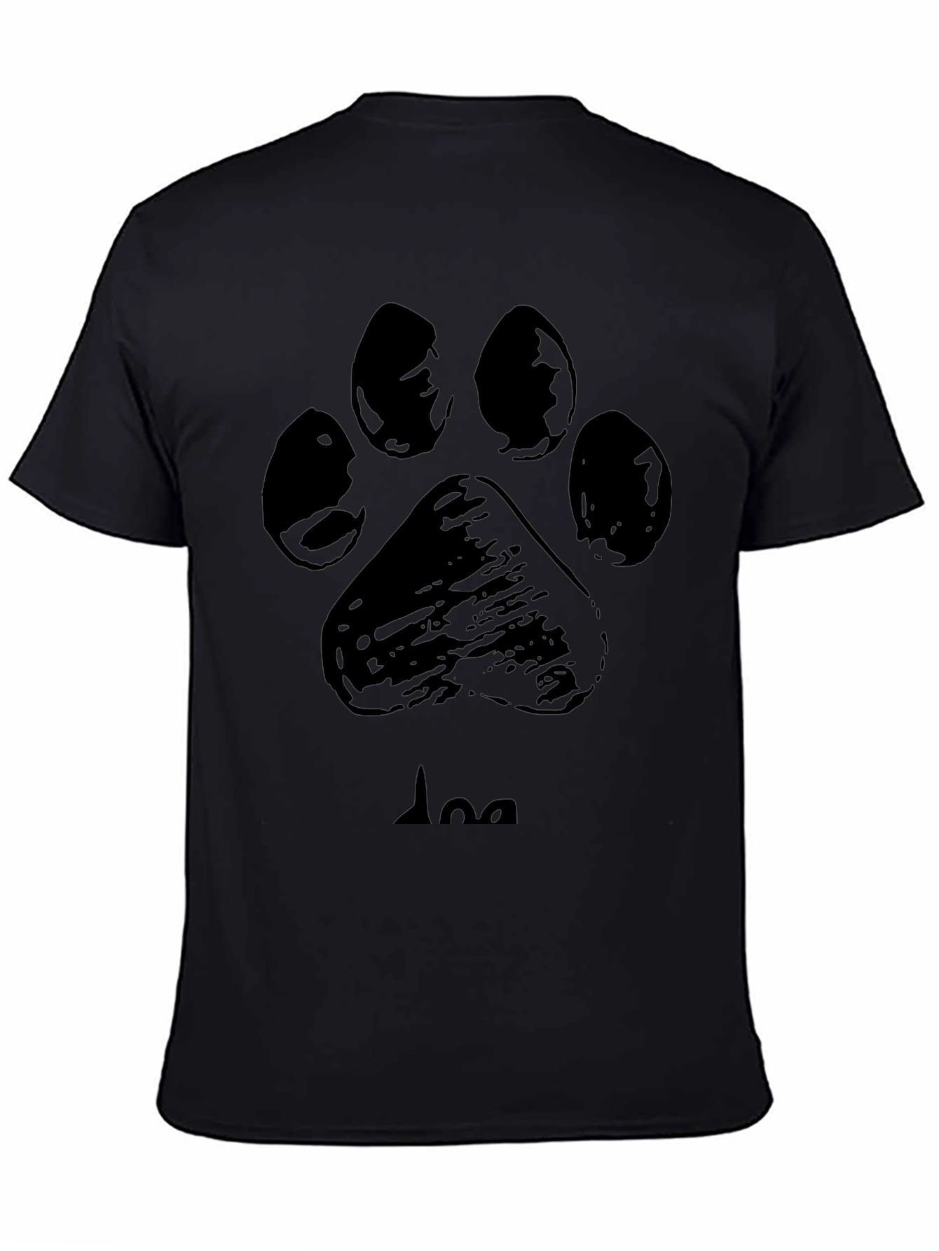 Dog Paw Print Black Graphic Tee