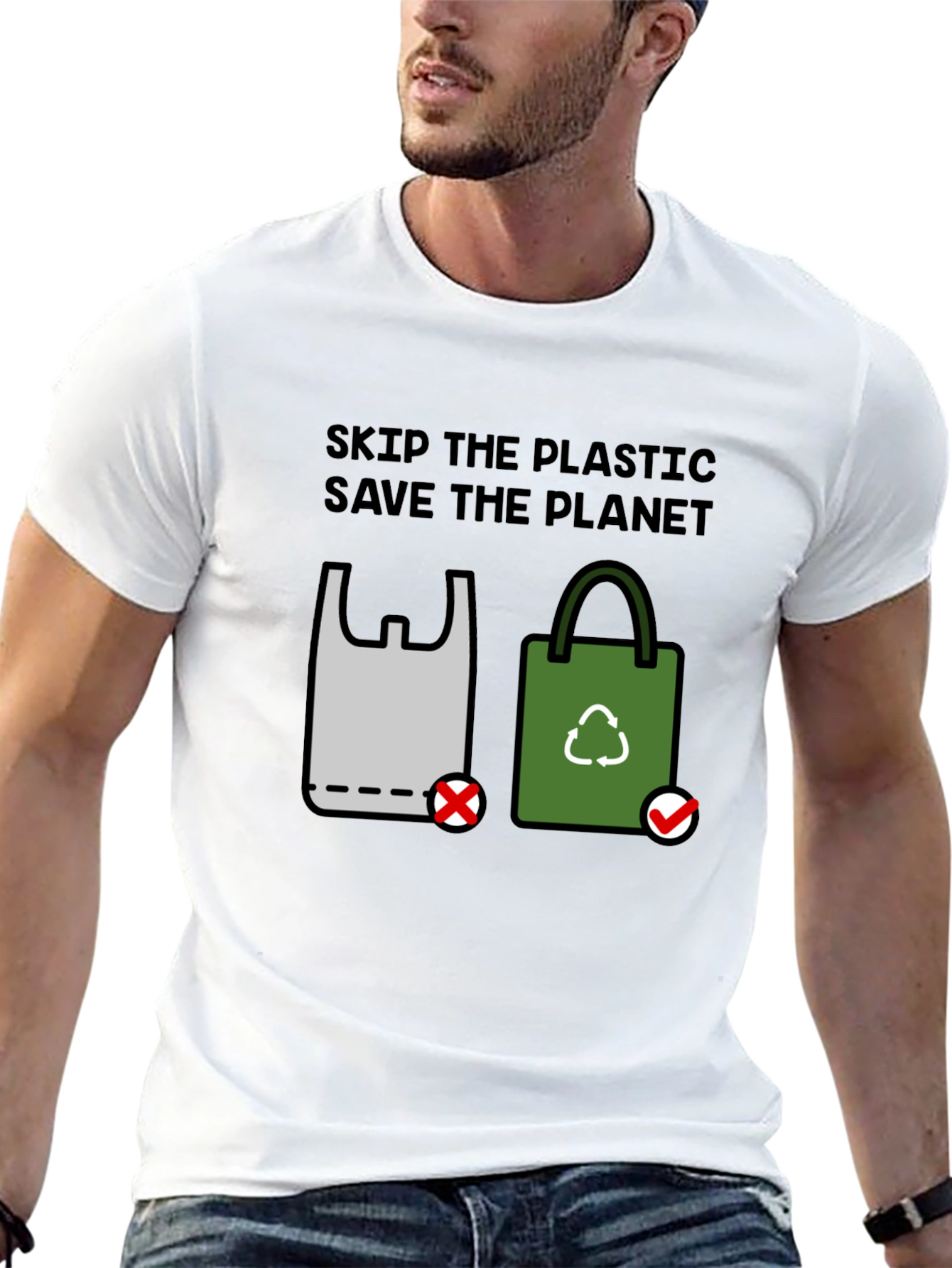 Eco-Friendly Skip Plastic Graphic Tee